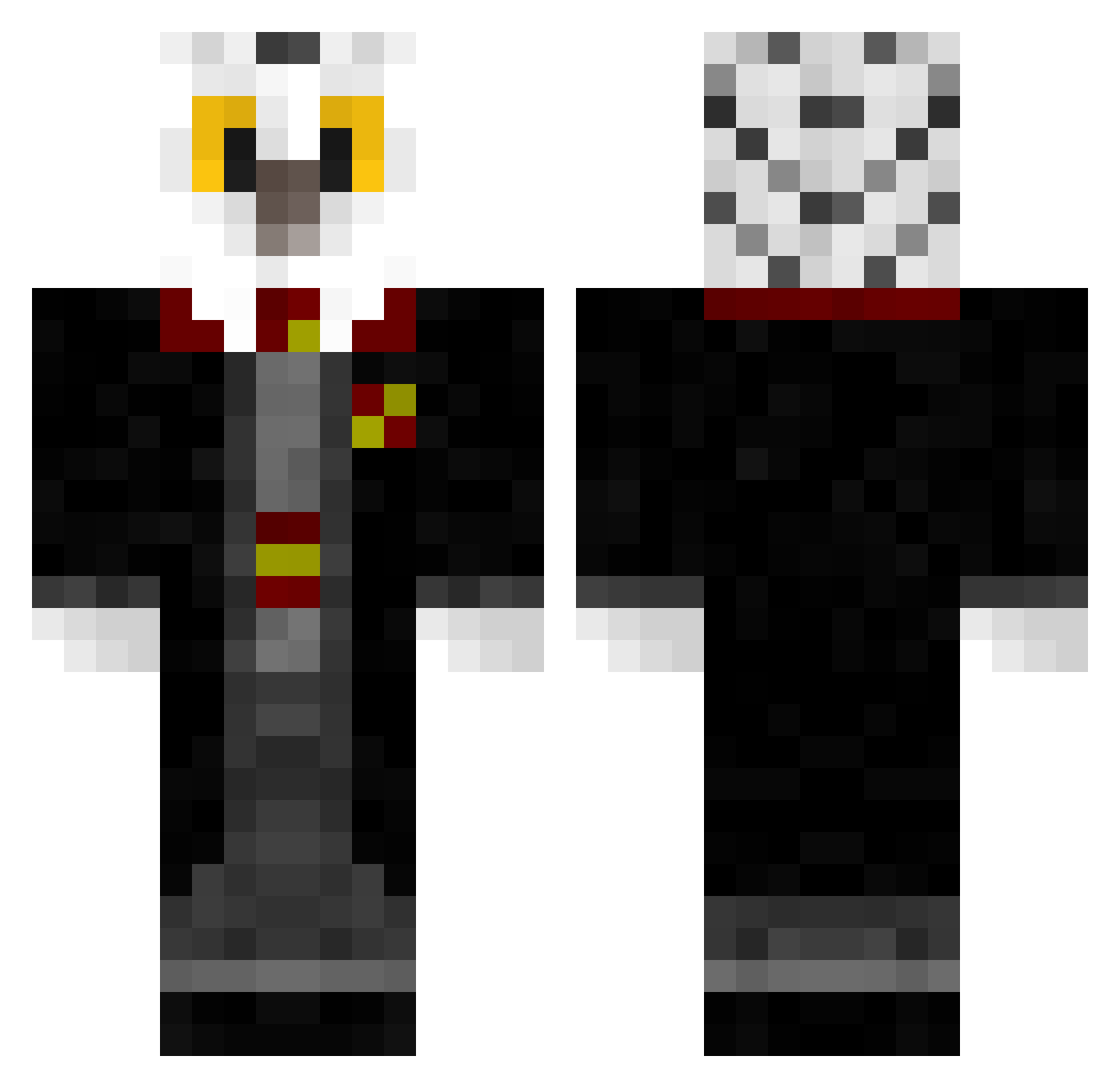 CapriSas Minecraft skin, front and back view