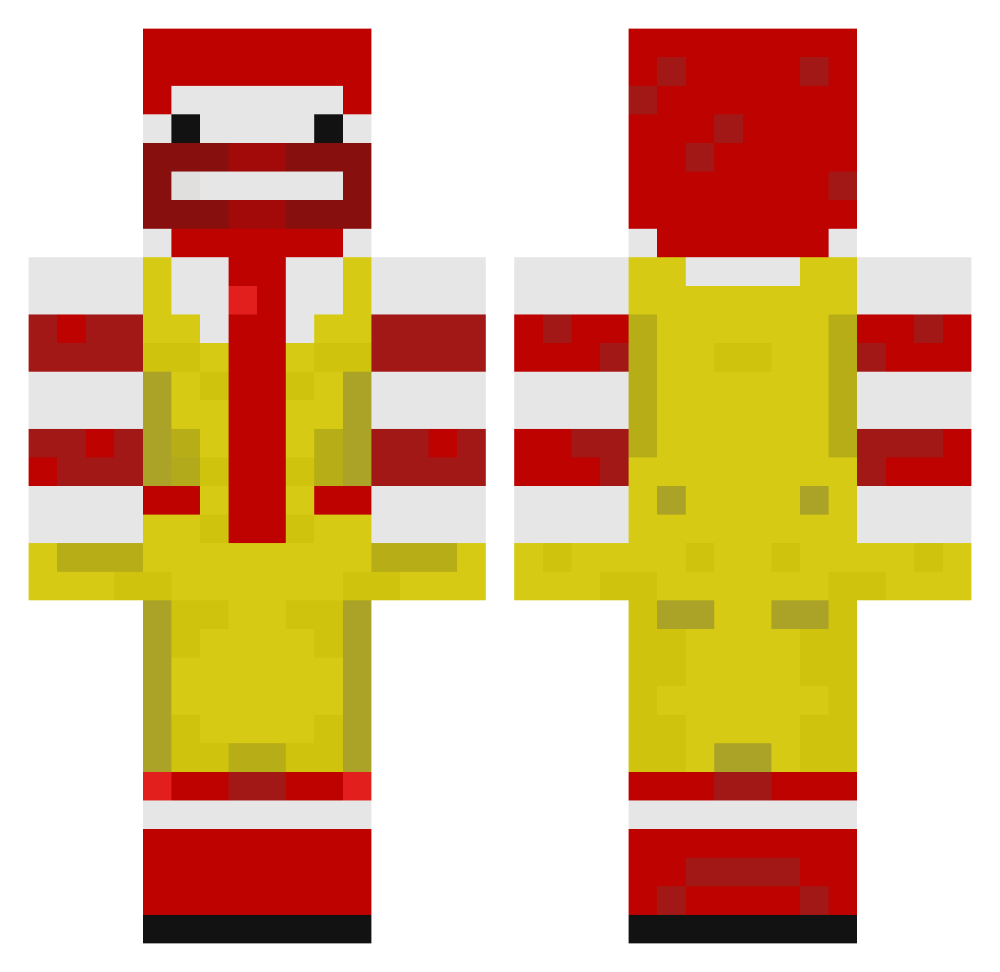 chokato Minecraft skin, front and back view
