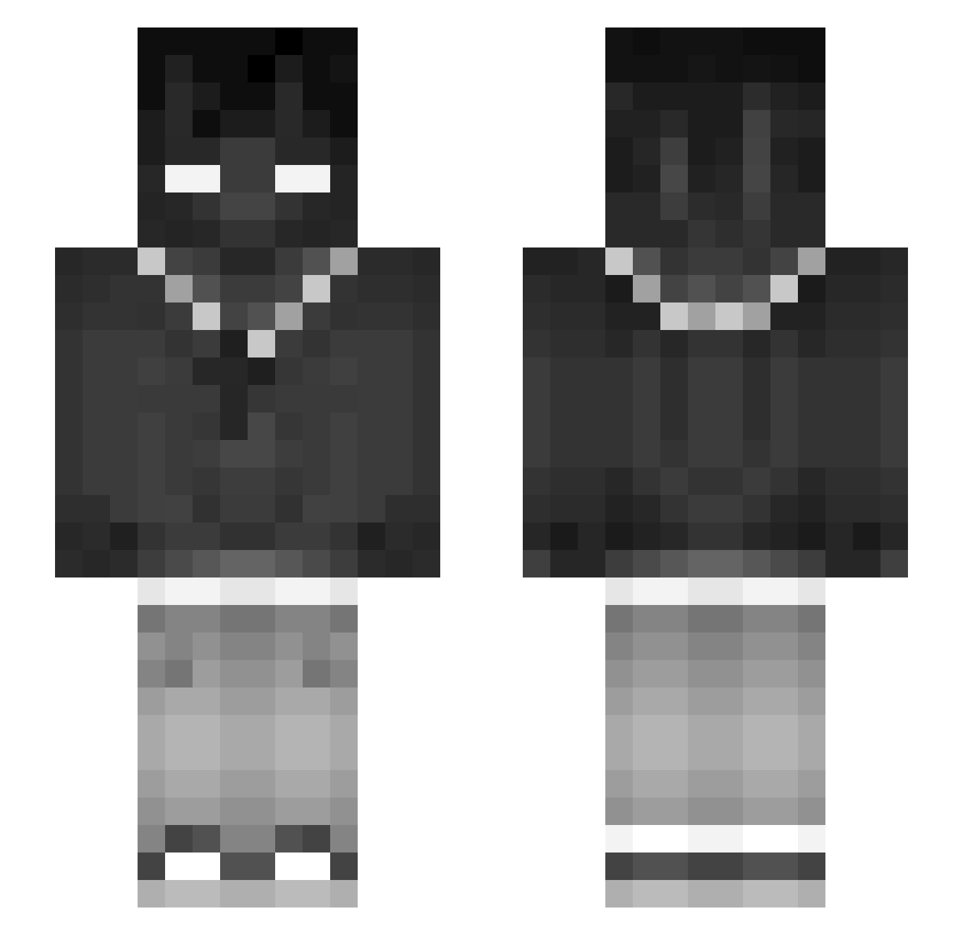 freiheitsstrafe Minecraft skin, front and back view