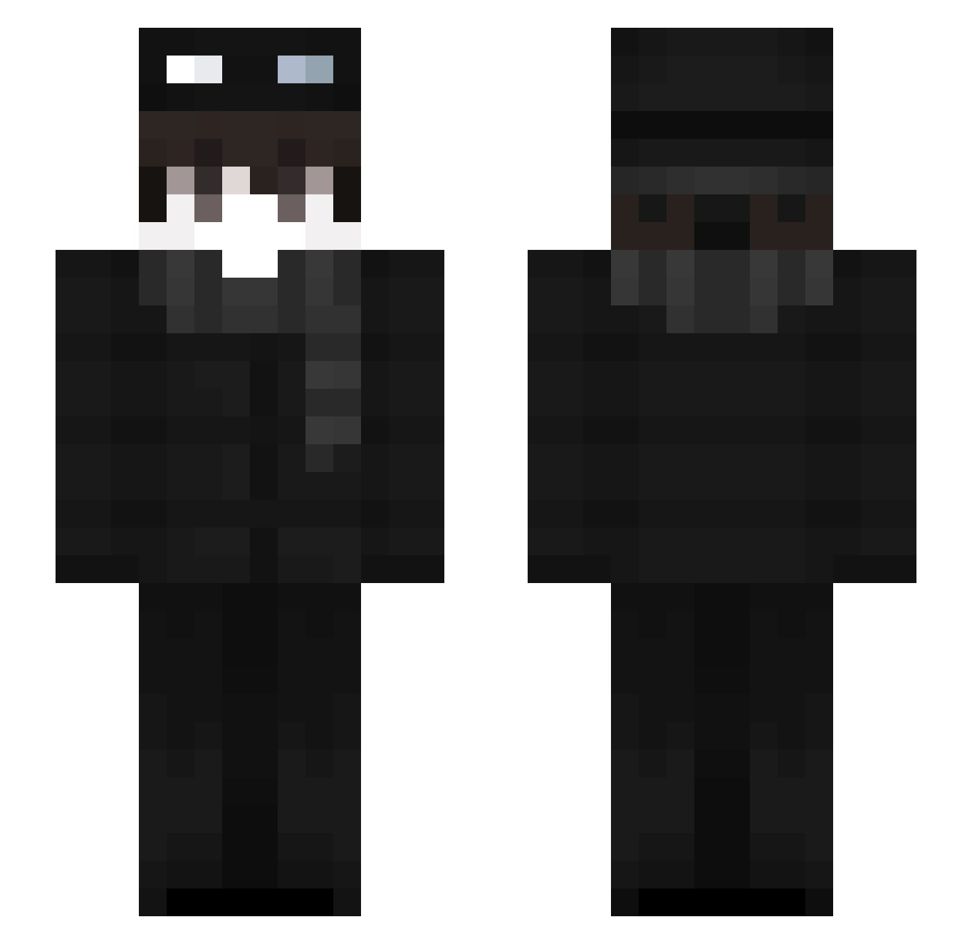 Valentinoe Minecraft skin, front and back view