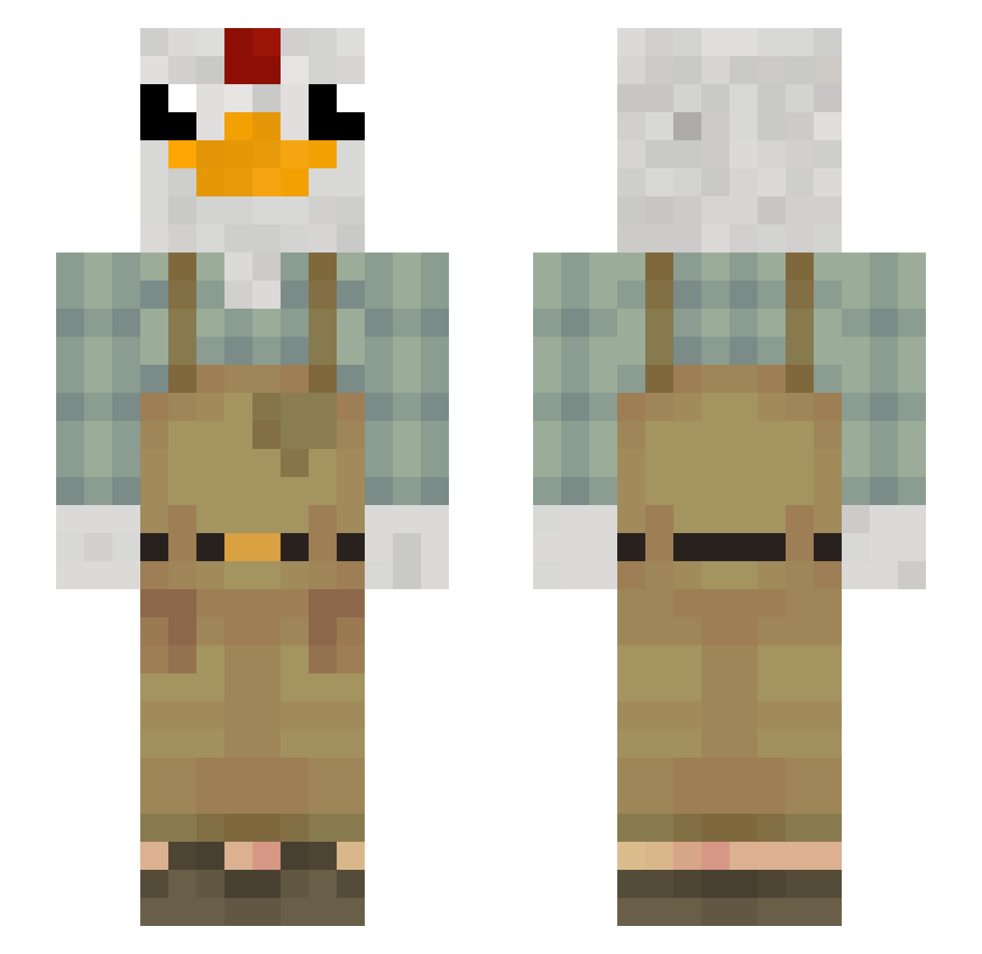 Sohlen_ Minecraft skin, front and back view