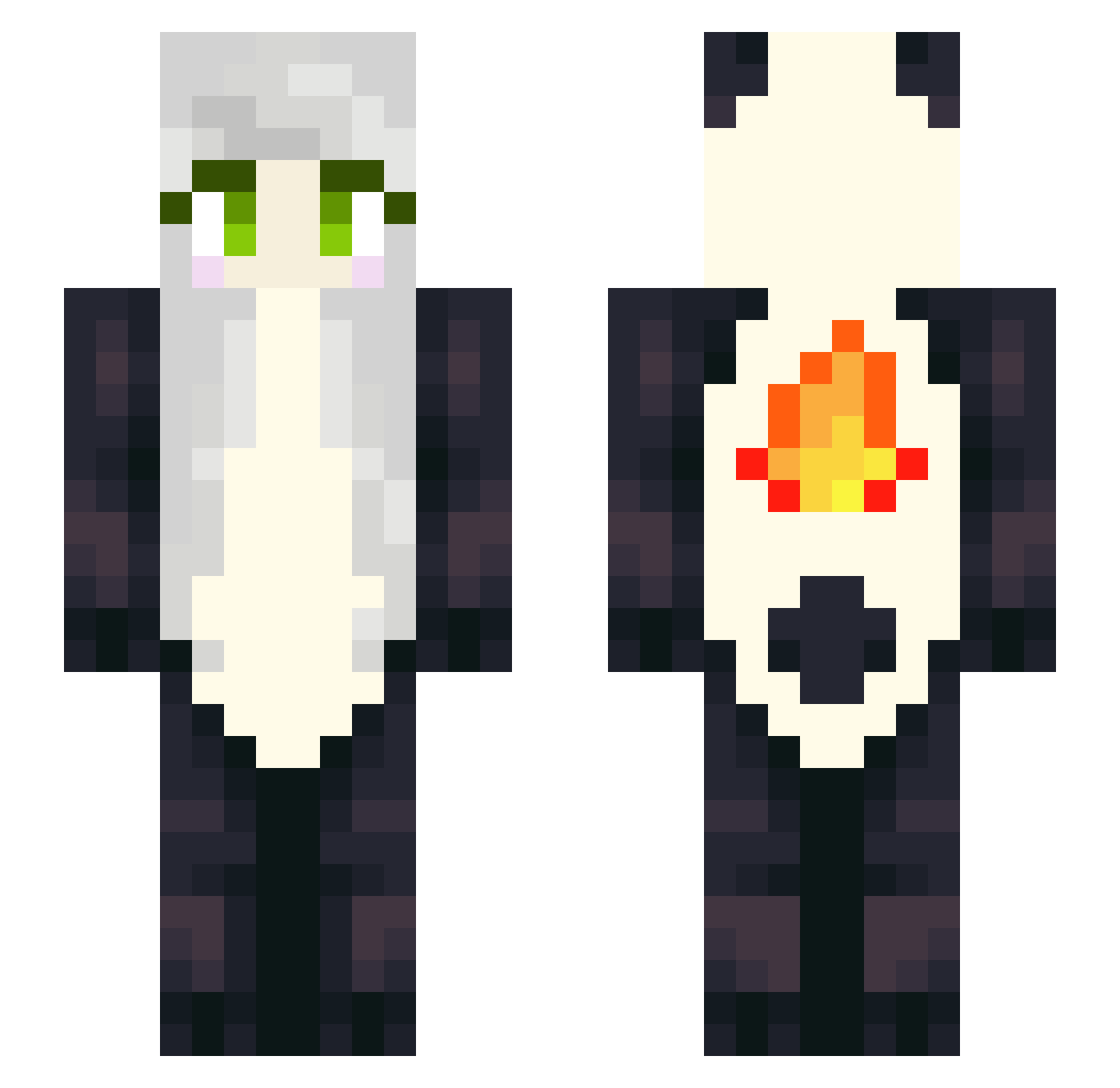 pandita_18hot Minecraft skin, front and back view