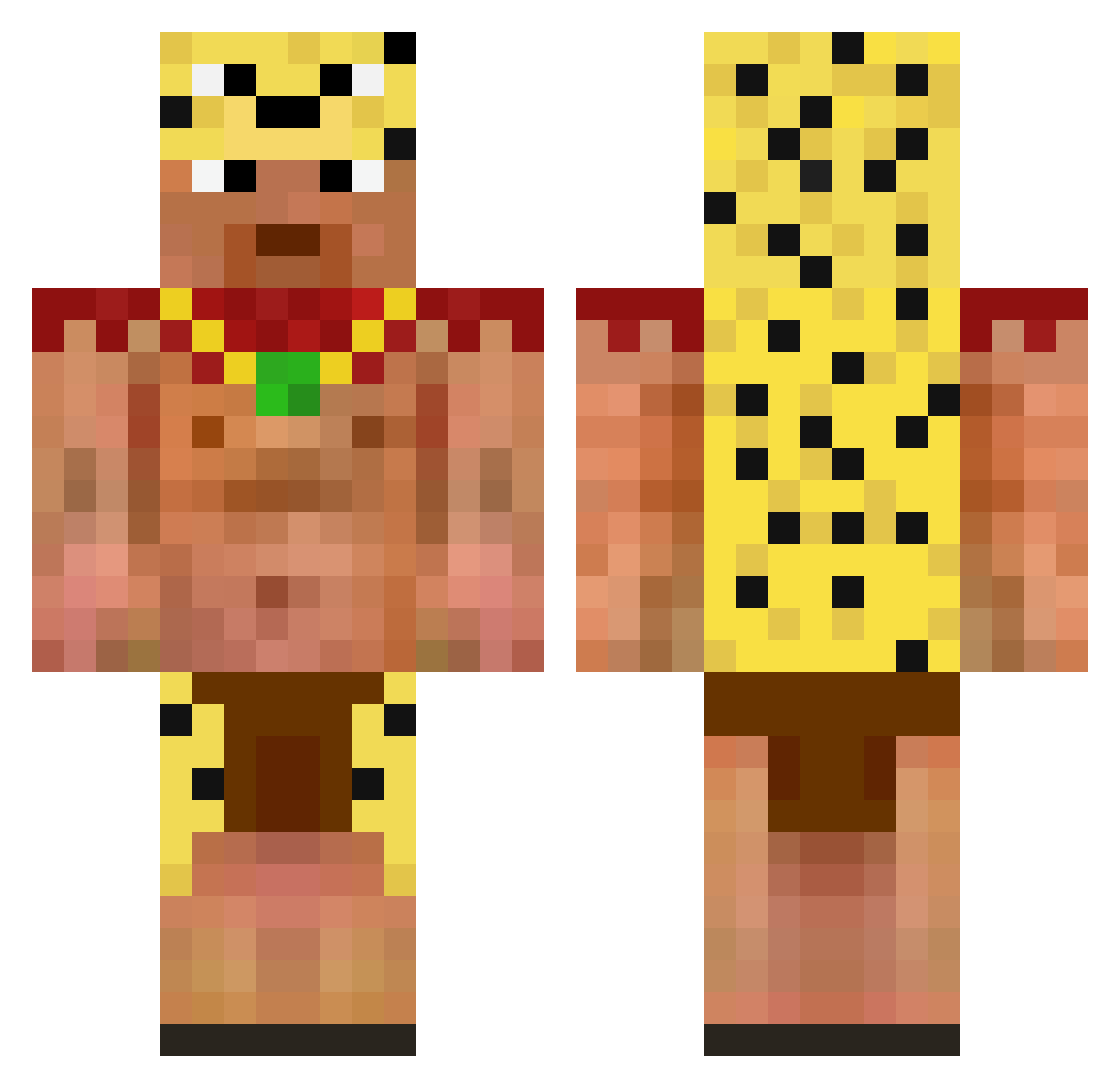 Bean_Eater Minecraft skin, front and back view