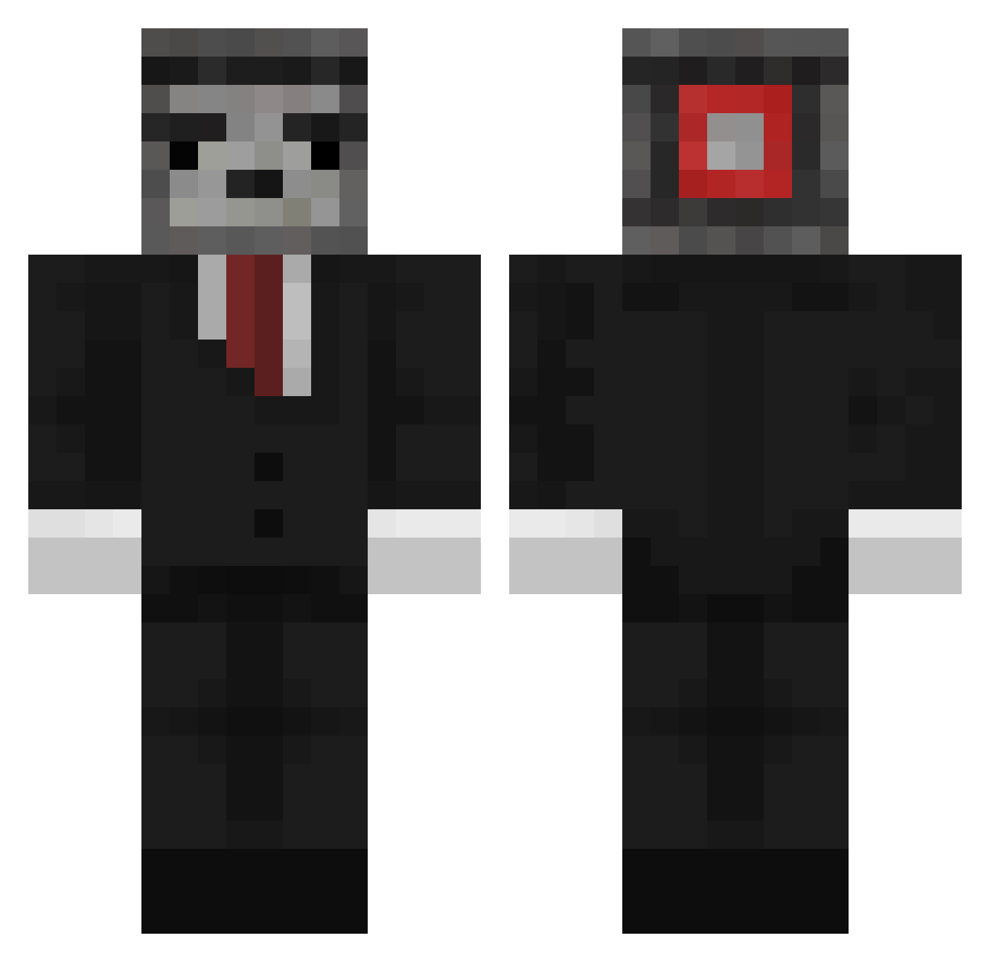 GelberS4ck Minecraft skin, front and back view