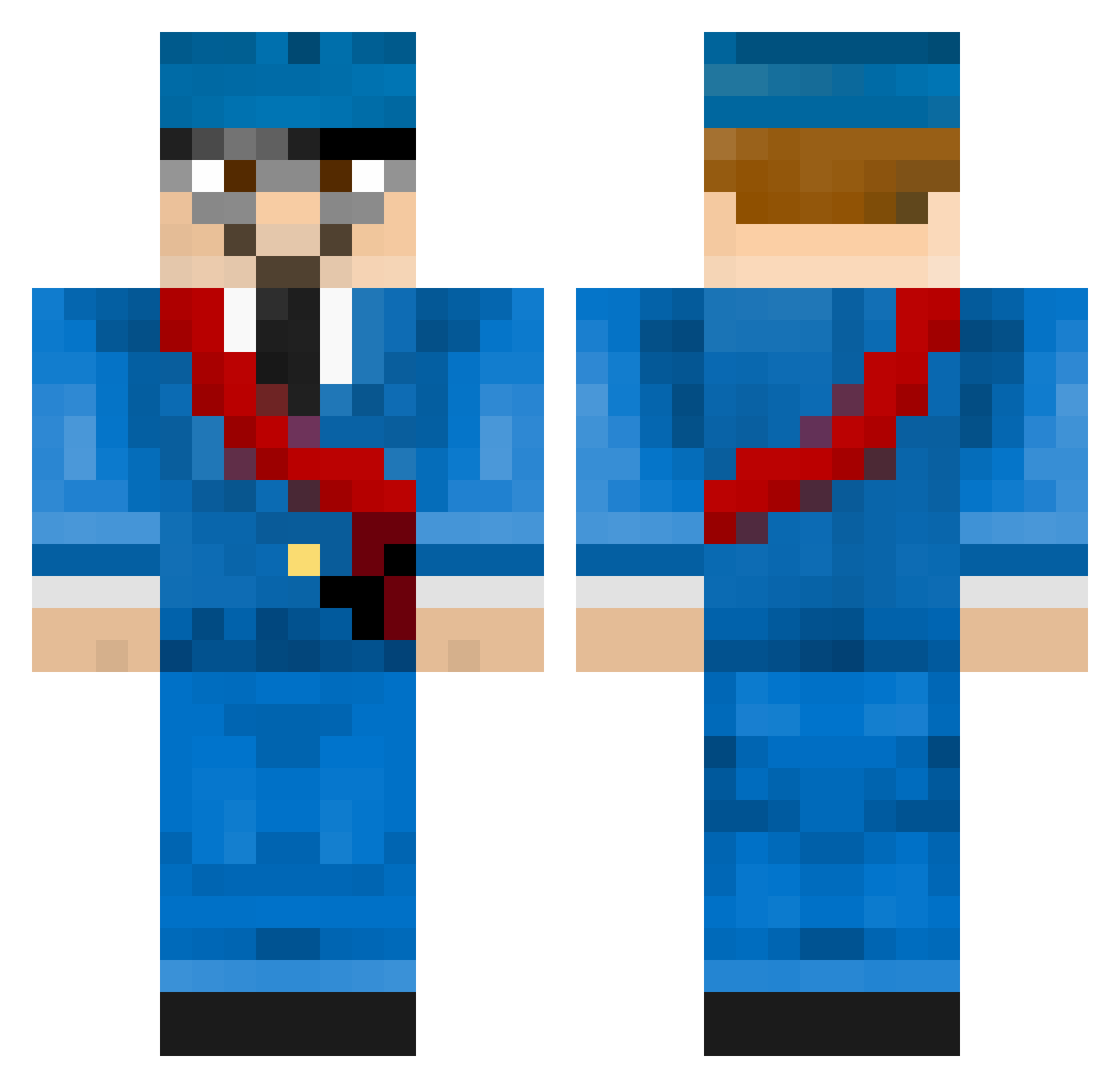 jainalrg Minecraft skin, front and back view