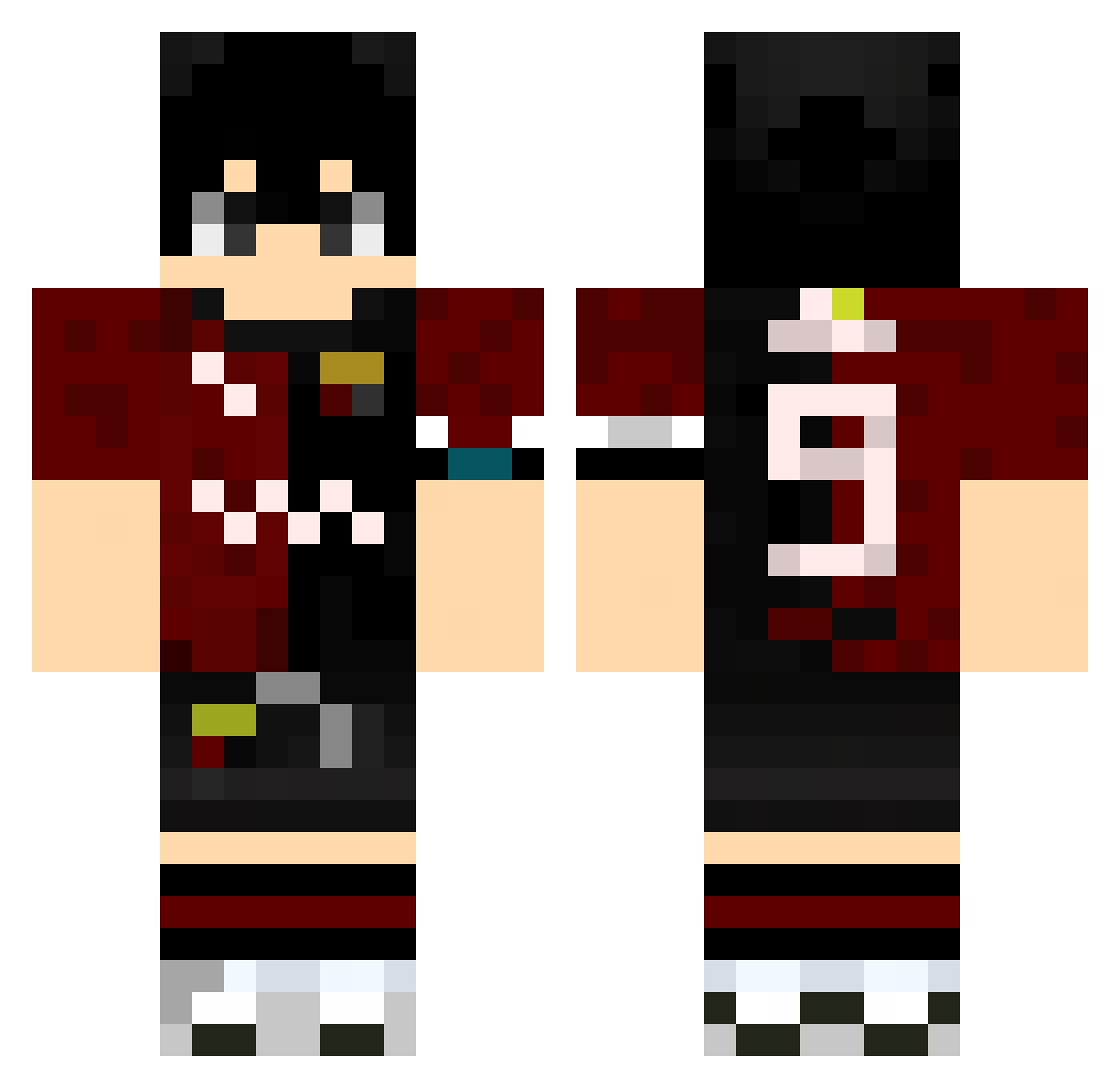 Messi_95 Minecraft skin, front and back view