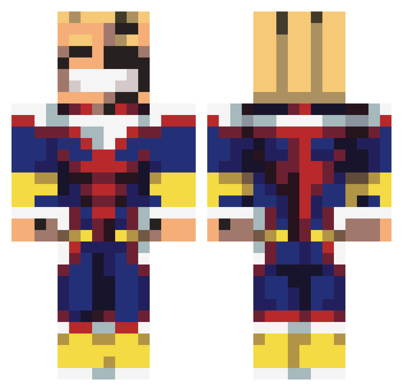 NaskoOvardov Minecraft skin, front and back view