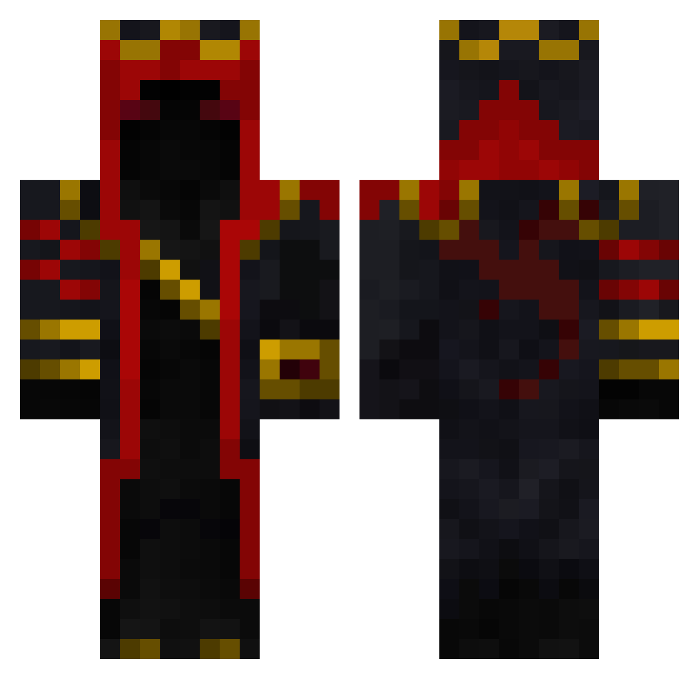 TheskyMC Minecraft skin, front and back view