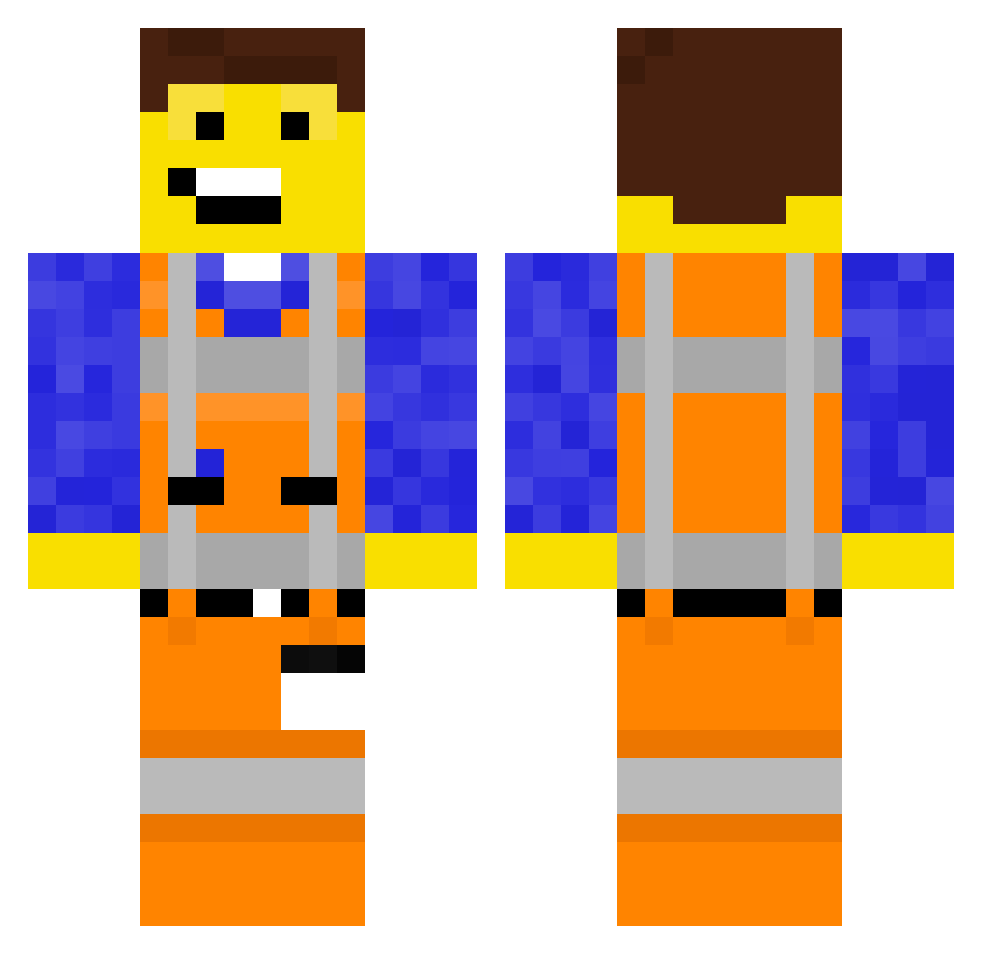 Greger84 Minecraft skin, front and back view