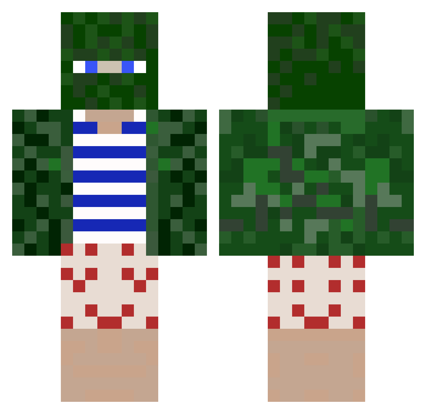 keshal0n Minecraft skin, front and back view