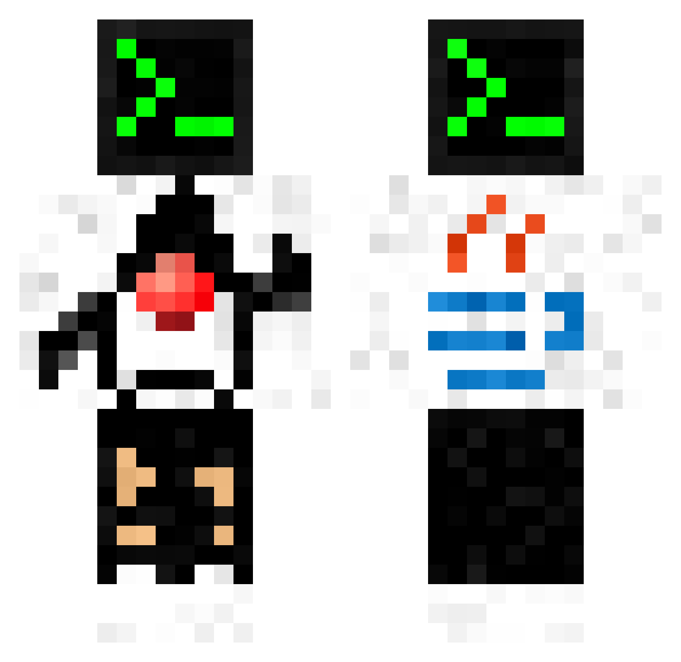 accessmodifier Minecraft skin, front and back view