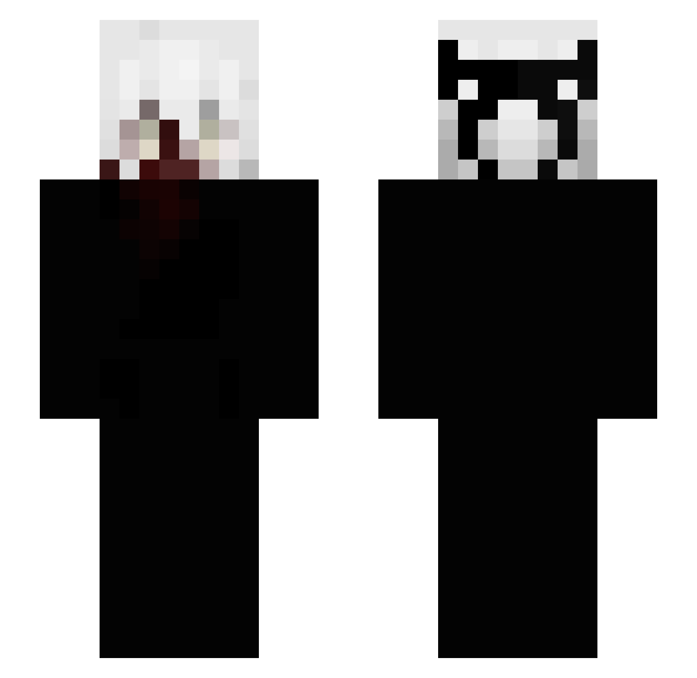 ajudando Minecraft skin, front and back view