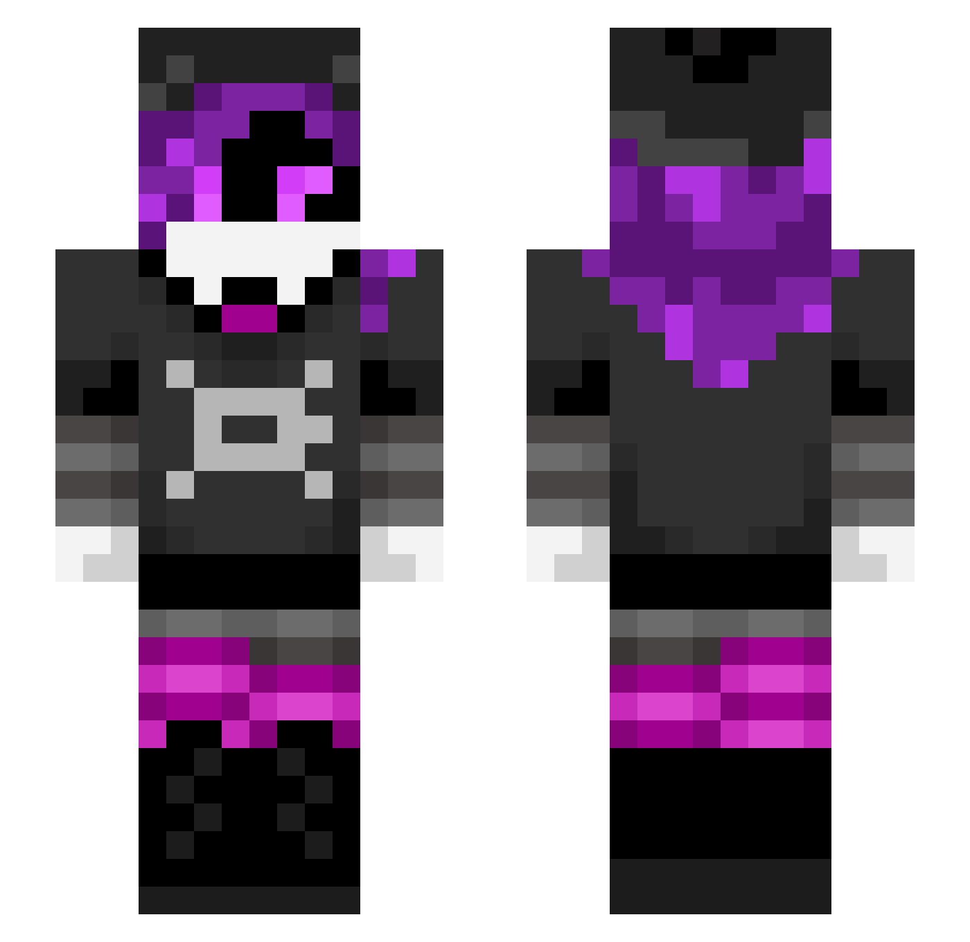 SwiftSlime01 Minecraft skin, front and back view