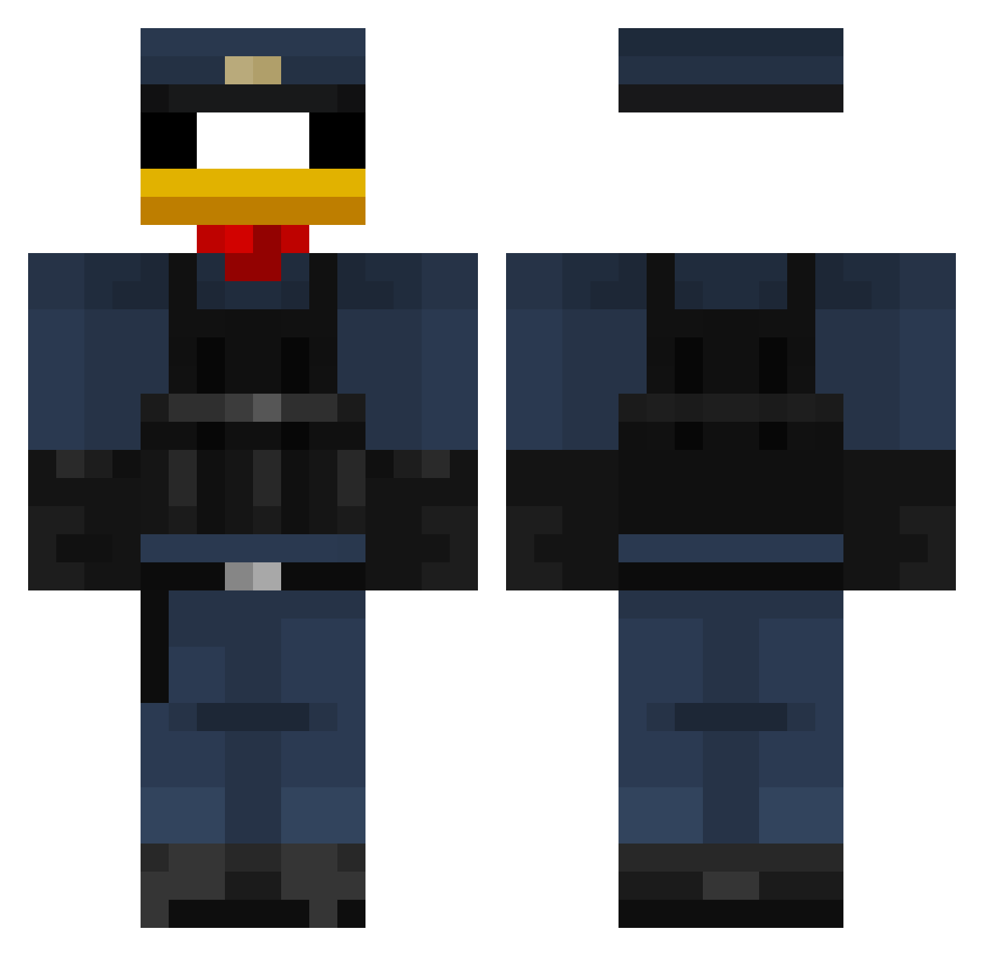 Mrharry2106 Minecraft skin, front and back view