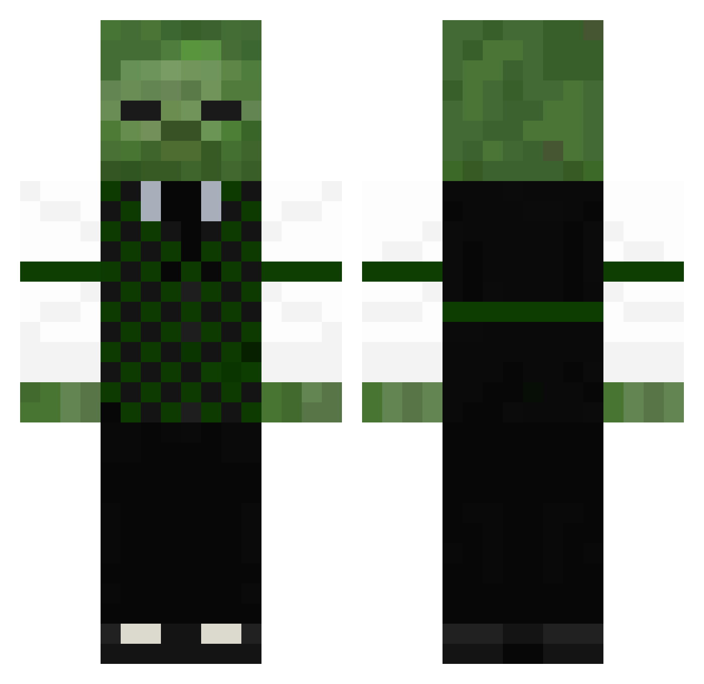 CertifiedChum Minecraft skin, front and back view