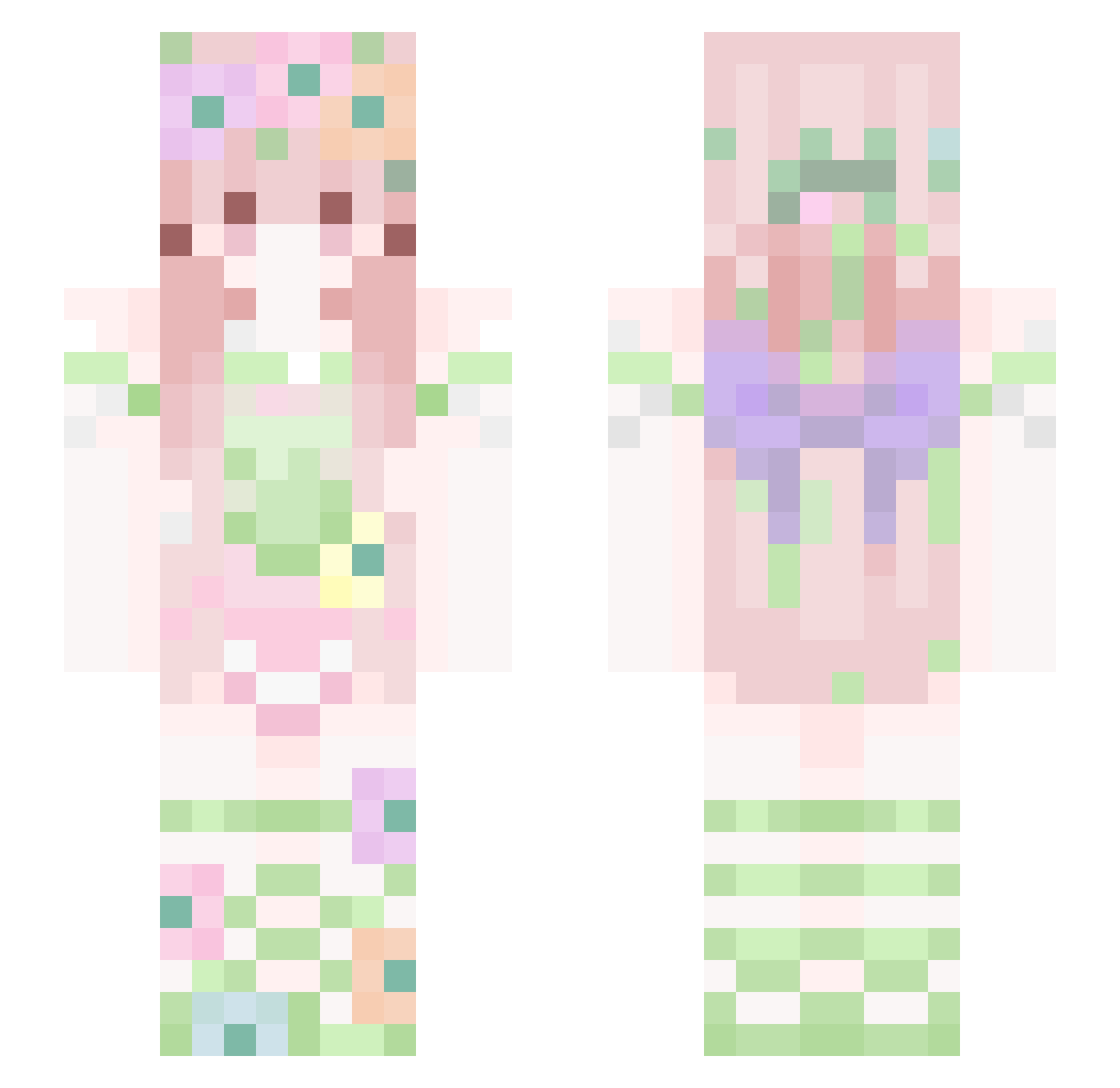 soom1e Minecraft skin, front and back view