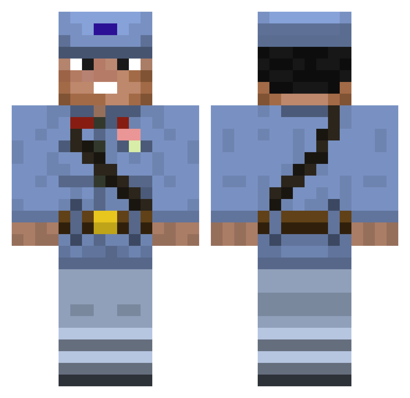 kora1212 Minecraft skin, front and back view