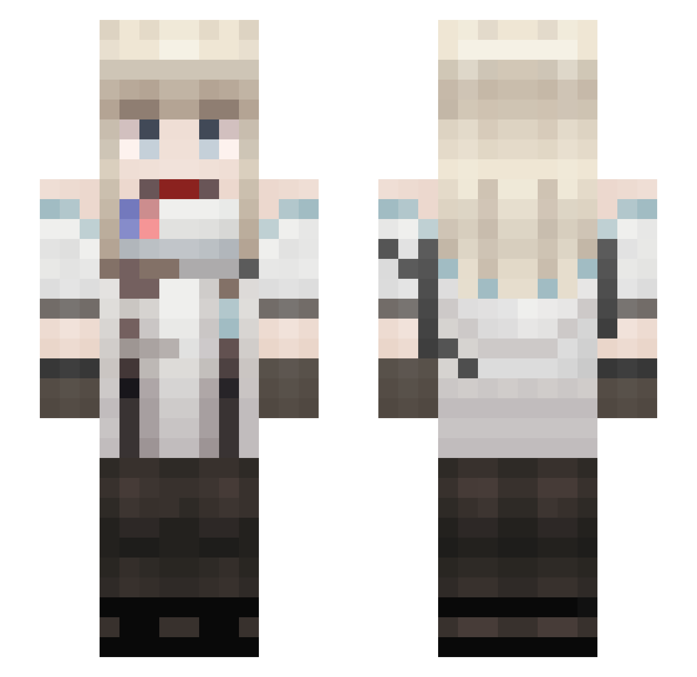 simonkyy Minecraft skin, front and back view