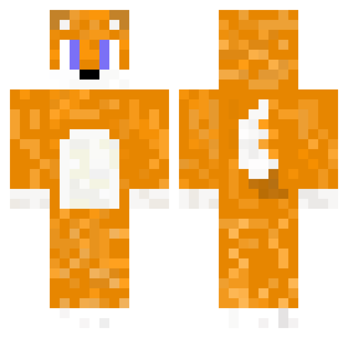 callpoll Minecraft skin, front and back view