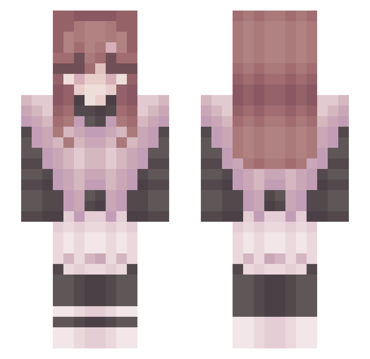 Maarixia Minecraft skin, front and back view