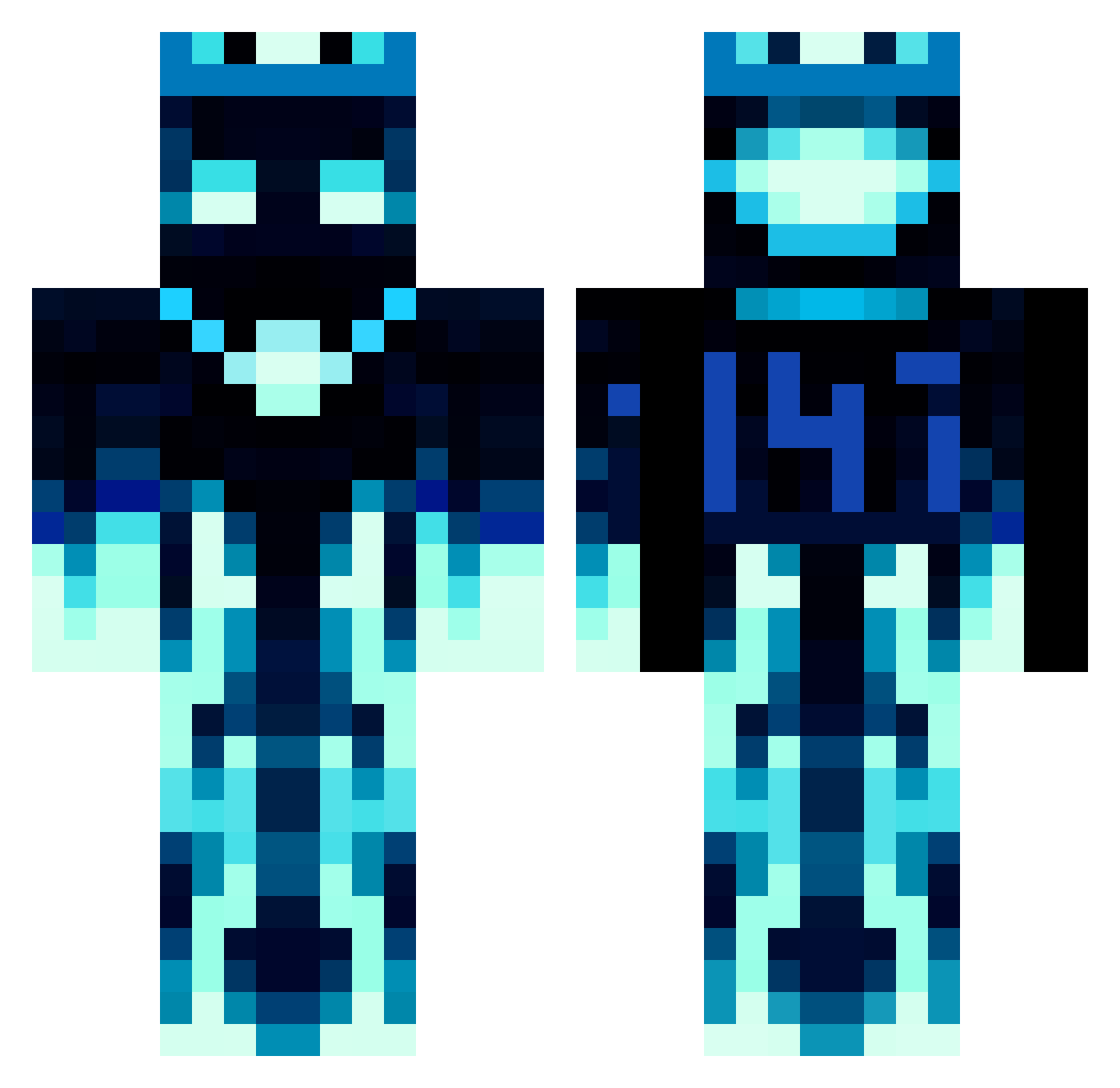 pizza4makar Minecraft skin, front and back view