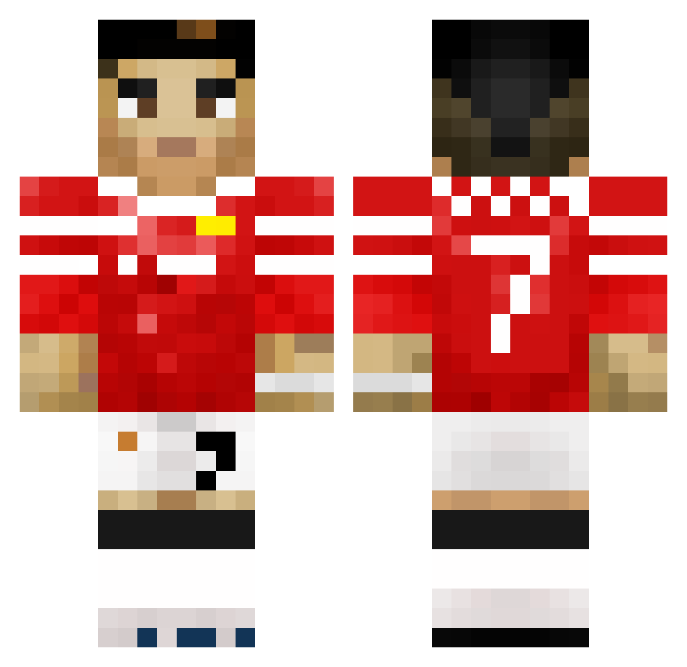 Eageln Minecraft skin, front and back view