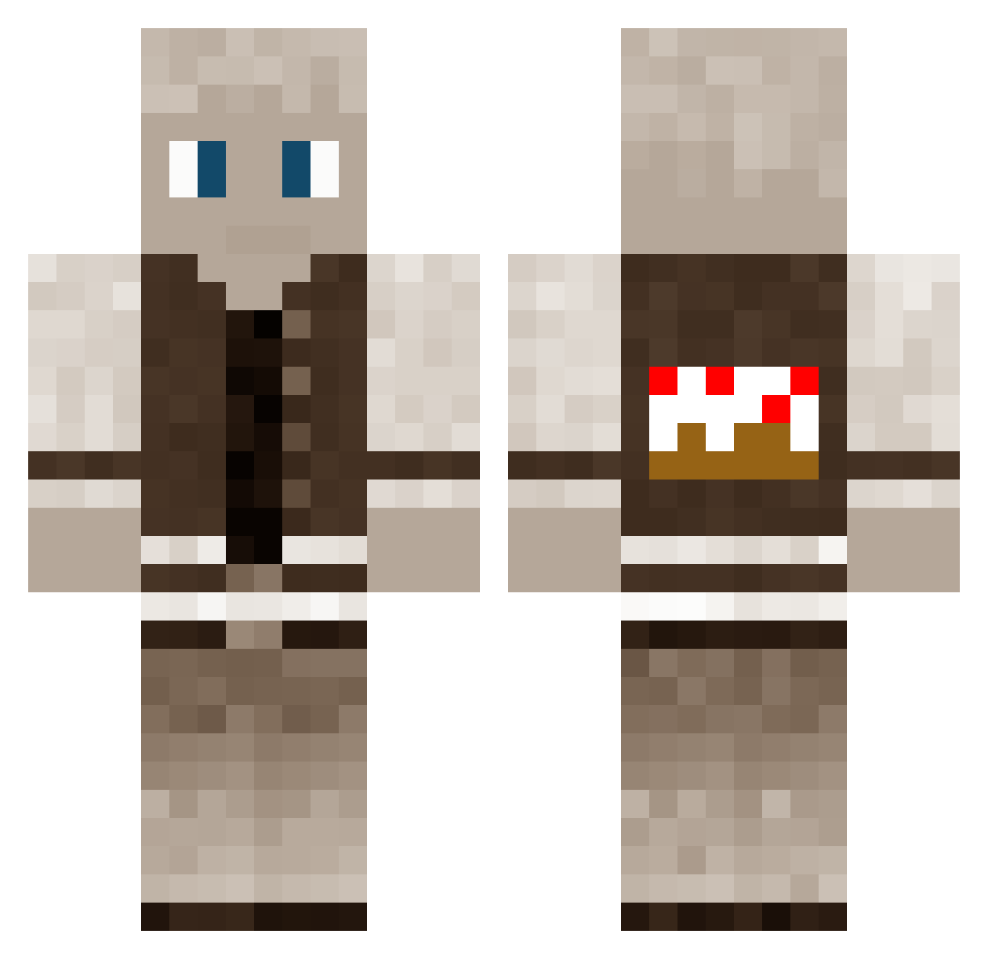 Samdit14 Minecraft skin, front and back view