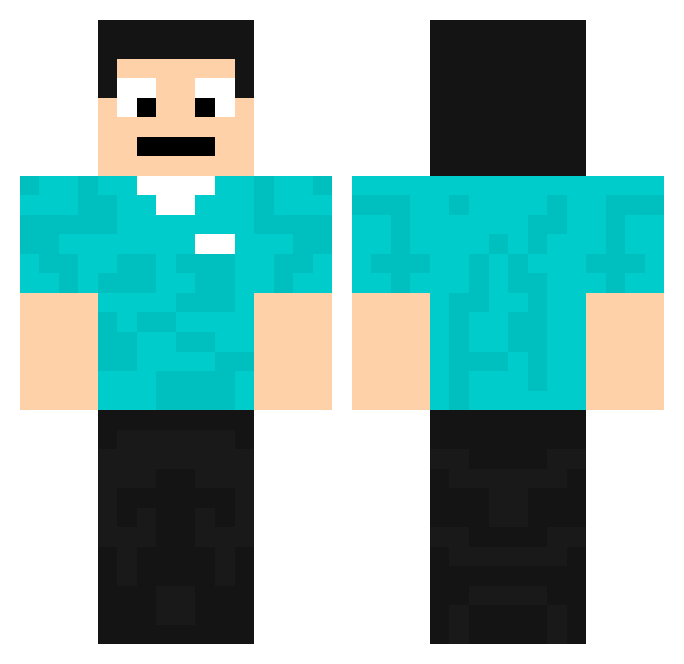 RandalTheRube Minecraft skin, front and back view