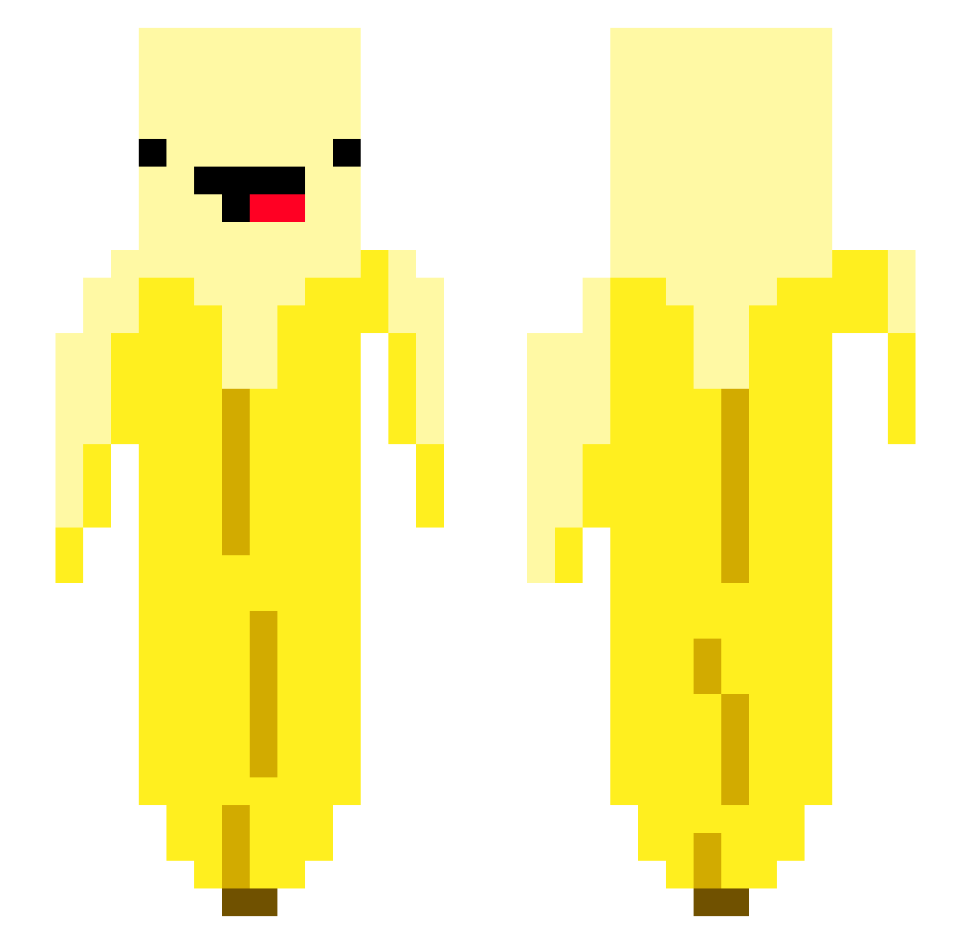 JJFoxay Minecraft skin, front and back view
