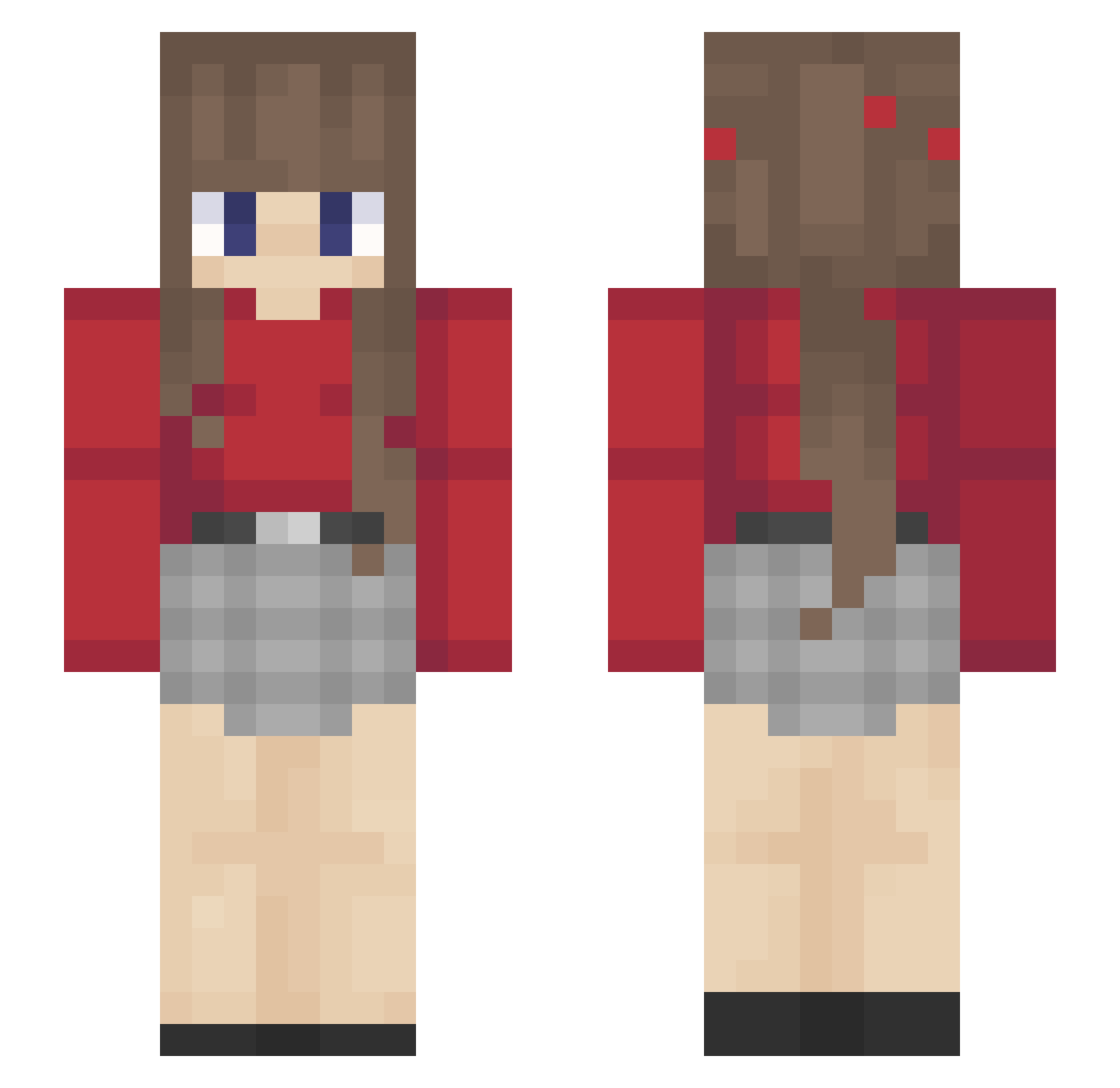 Dragonblaze23568 Minecraft skin, front and back view