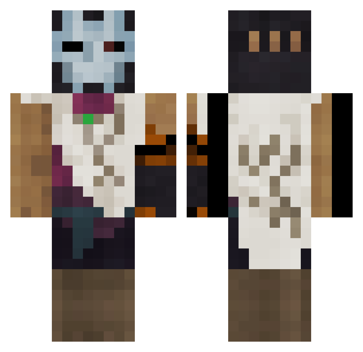 giltorres Minecraft skin, front and back view