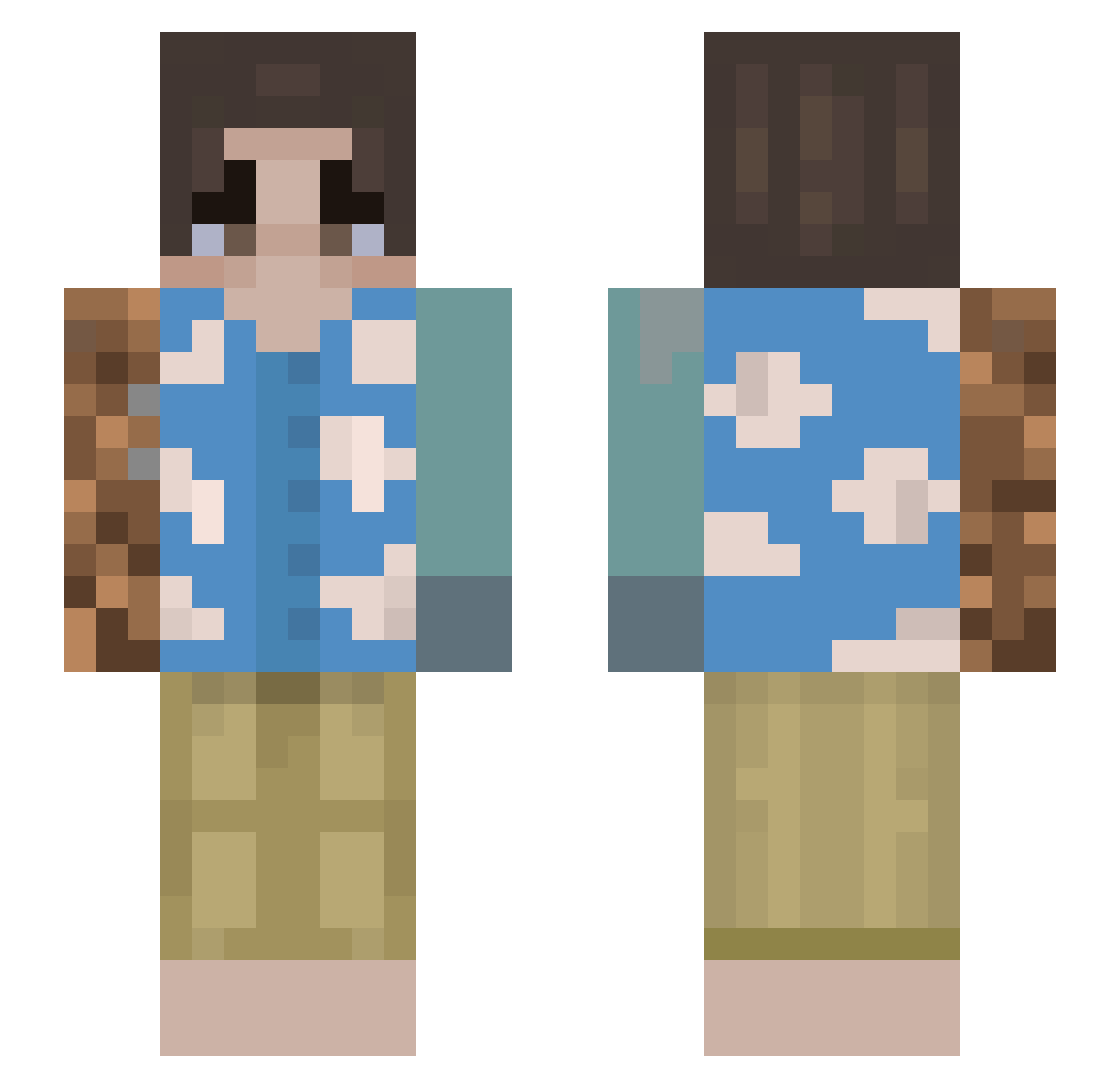 Roxy0671 Minecraft skin, front and back view