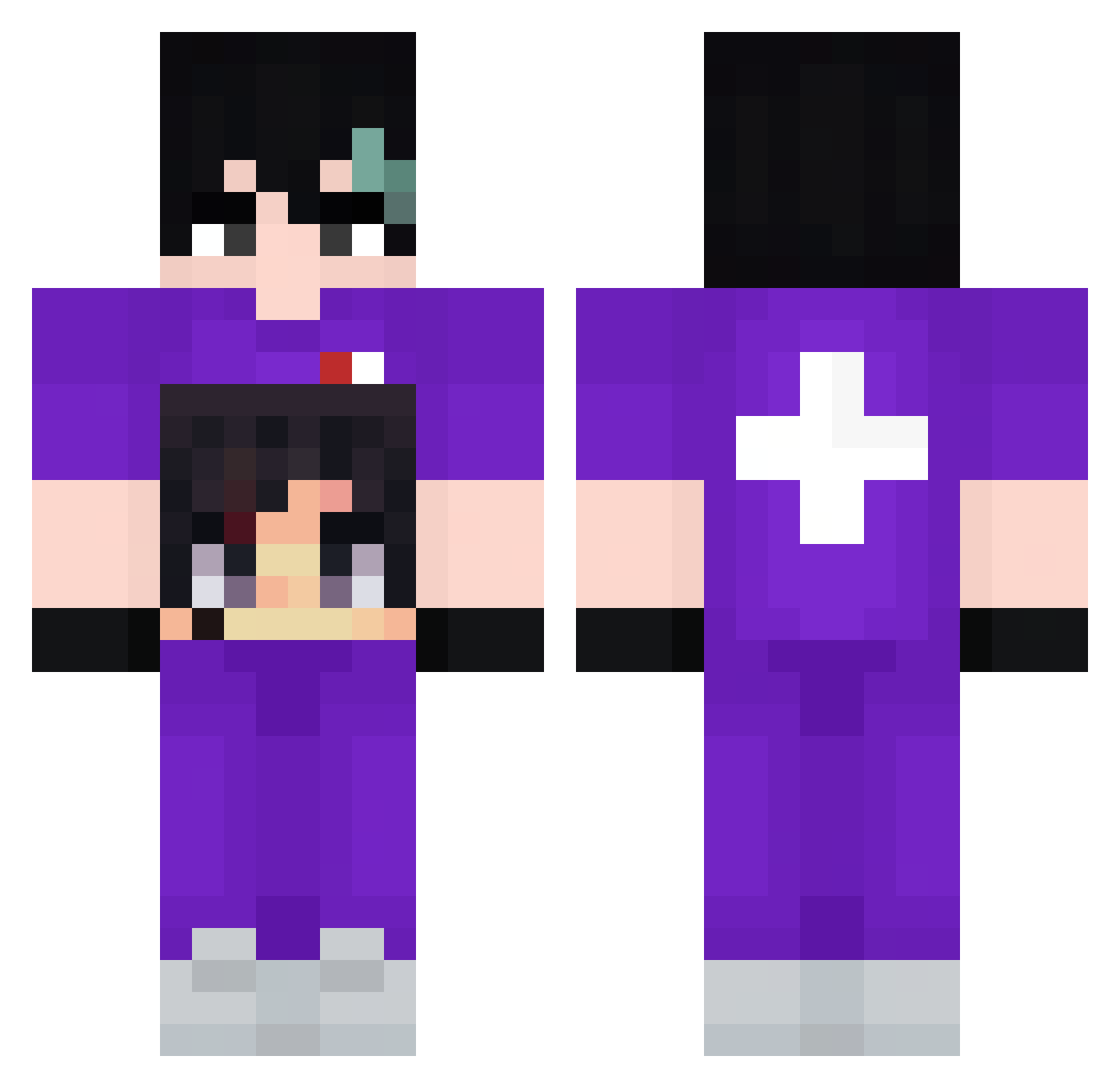Rianpaza Minecraft skin, front and back view
