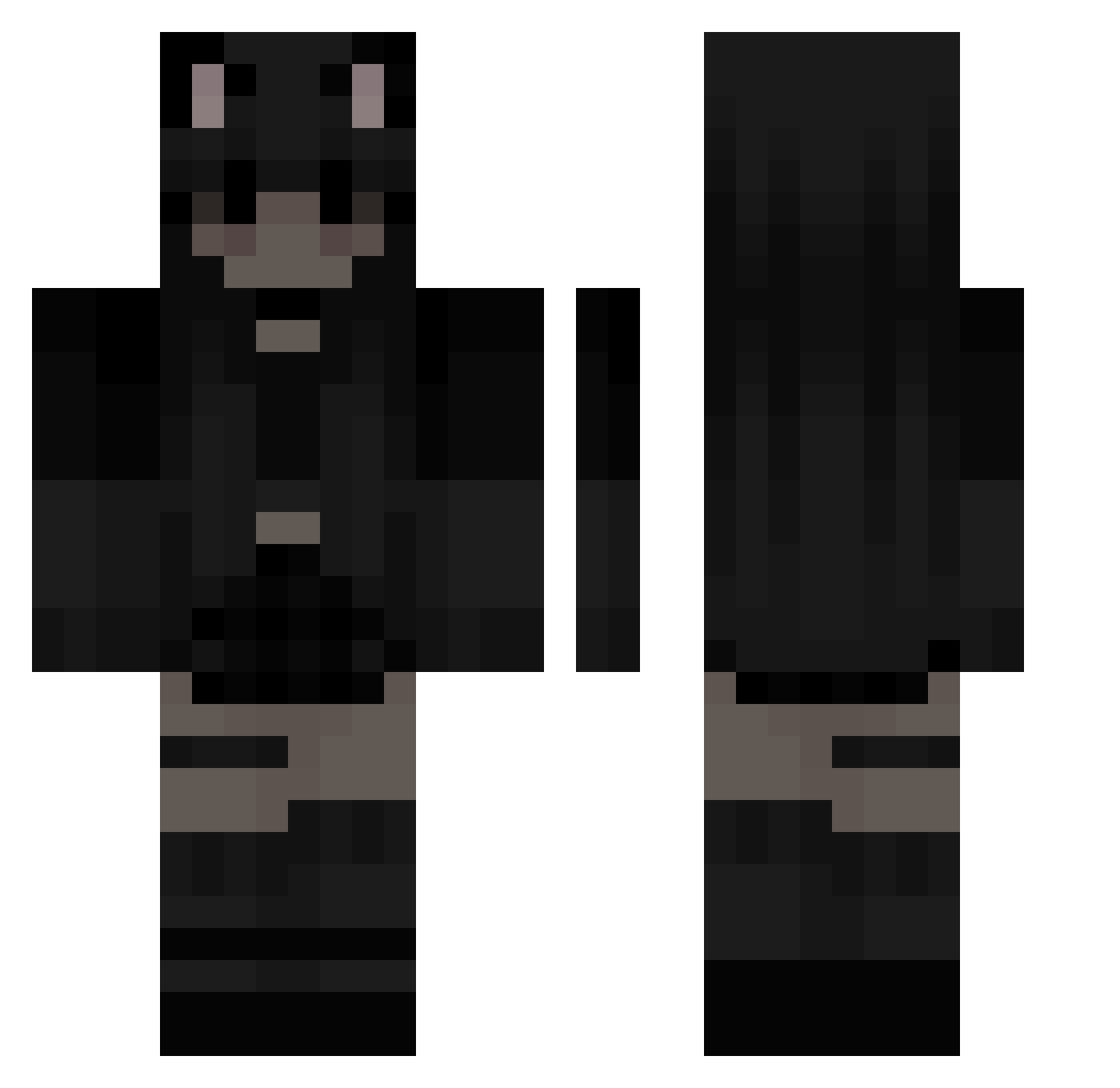 StahlTiger1 Minecraft skin, front and back view