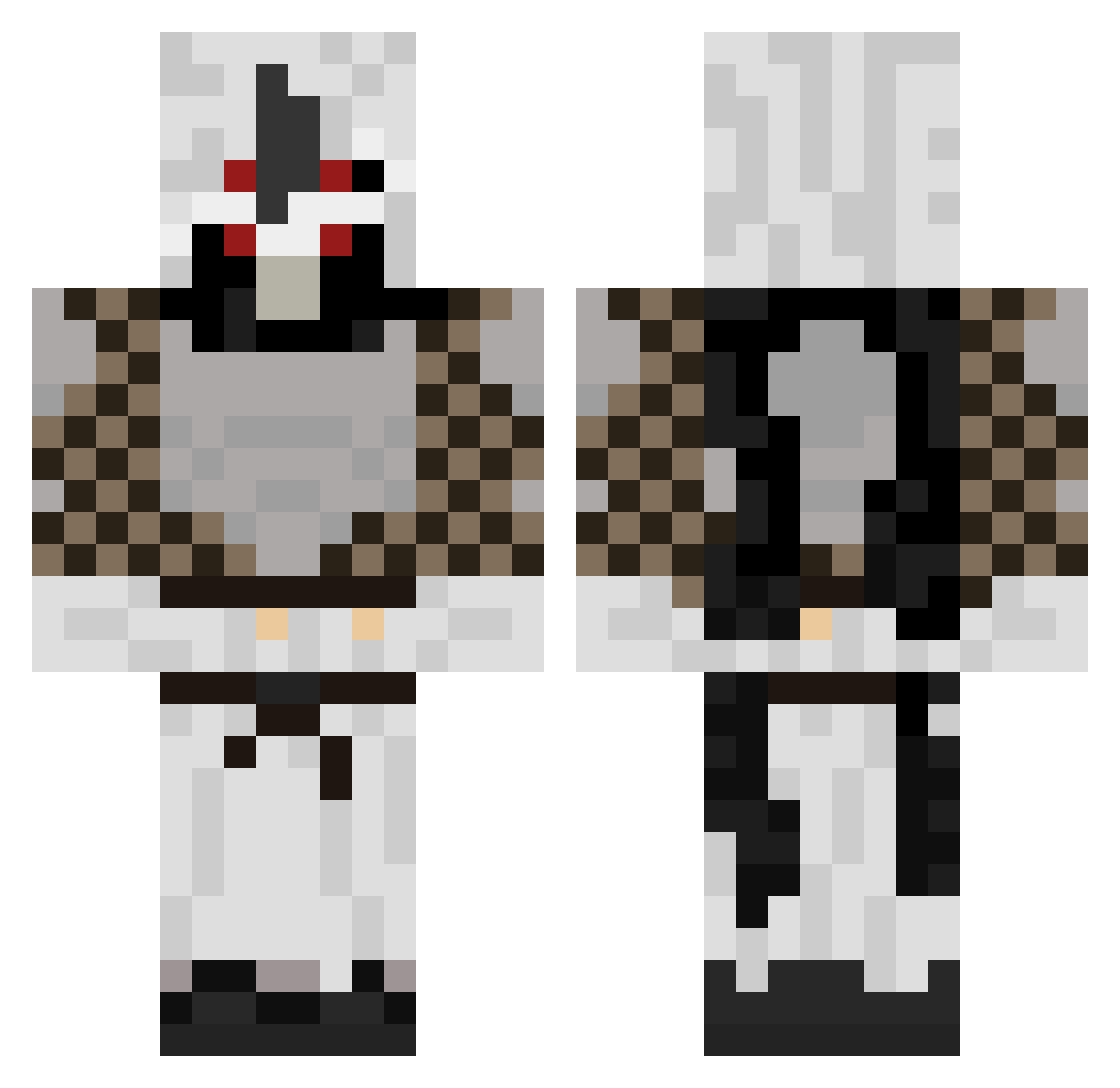 Nero_D Minecraft skin, front and back view