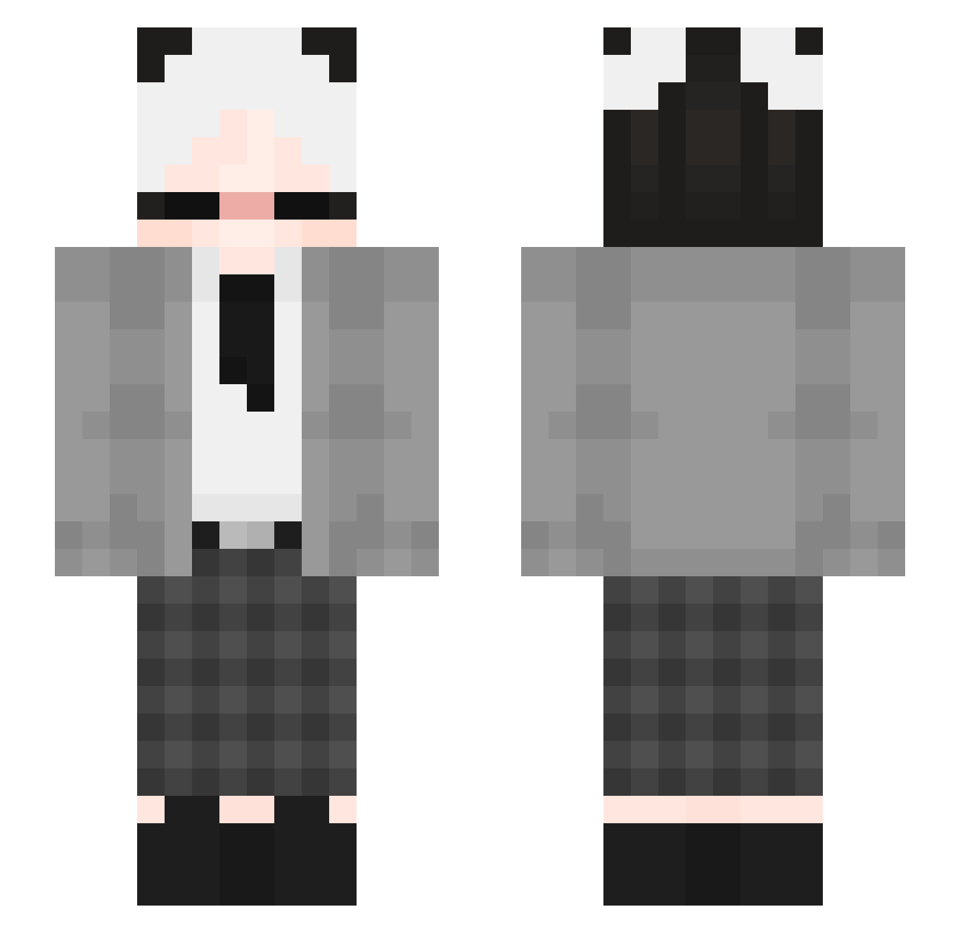 Matsuo_kazuha Minecraft skin, front and back view