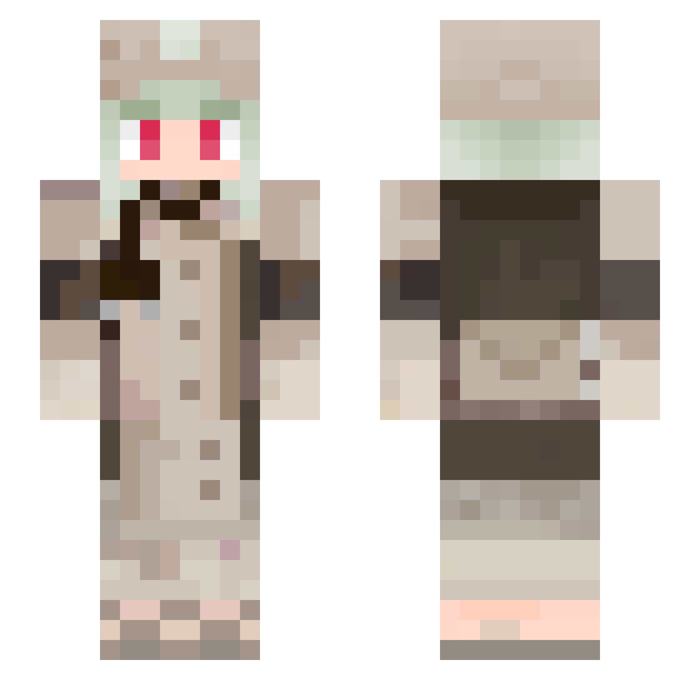 qif_e Minecraft skin, front and back view