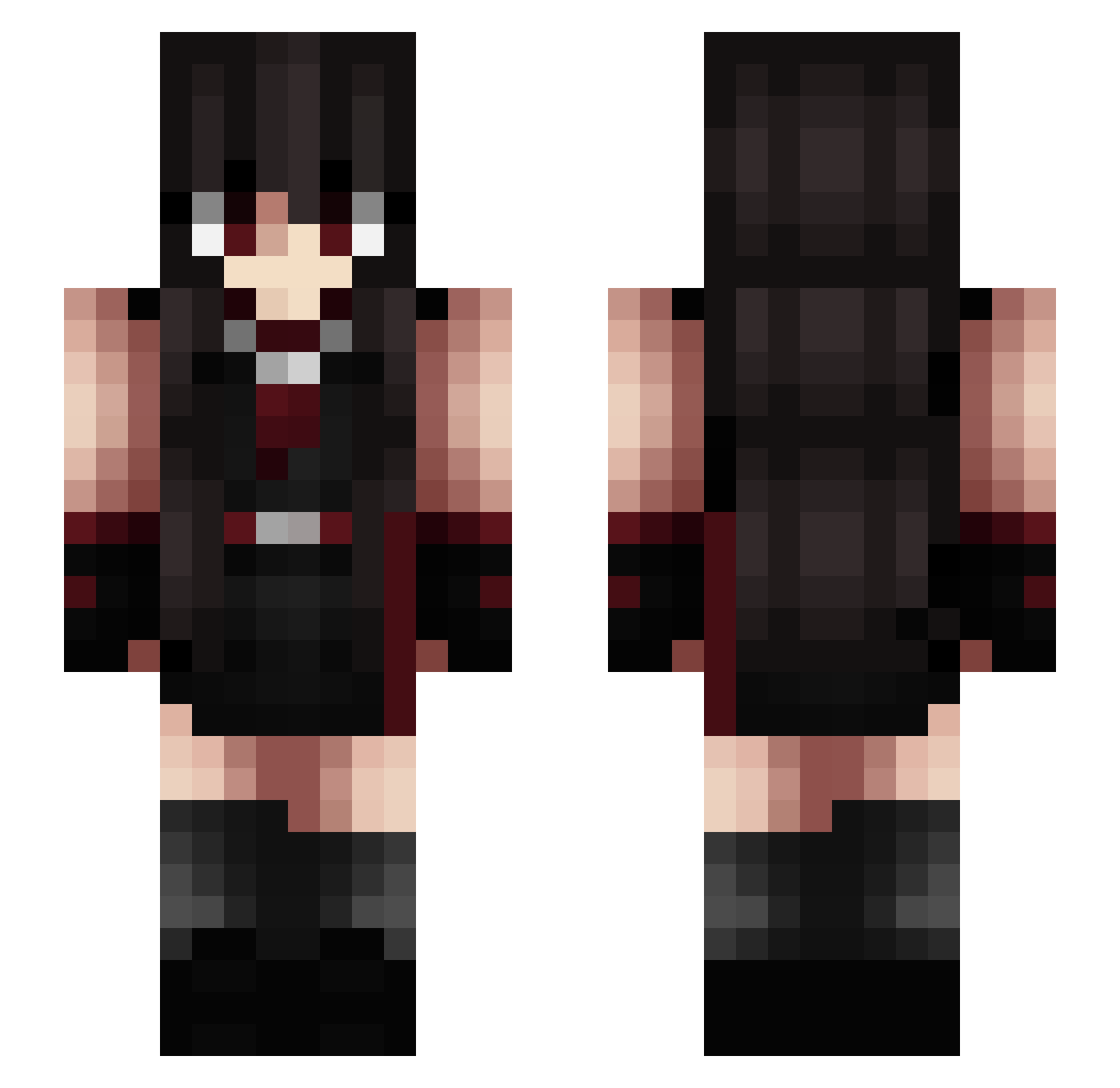 Salamwesh Minecraft skin, front and back view
