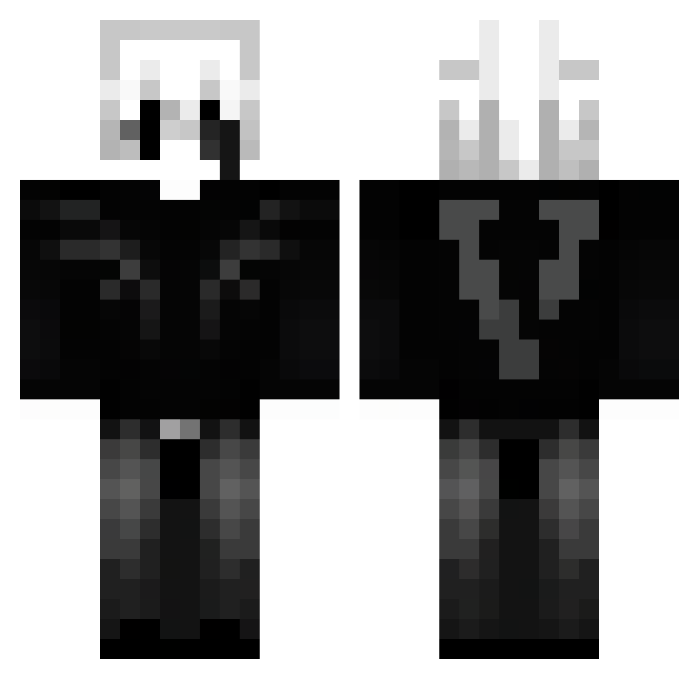 Lockinov Minecraft skin, front and back view