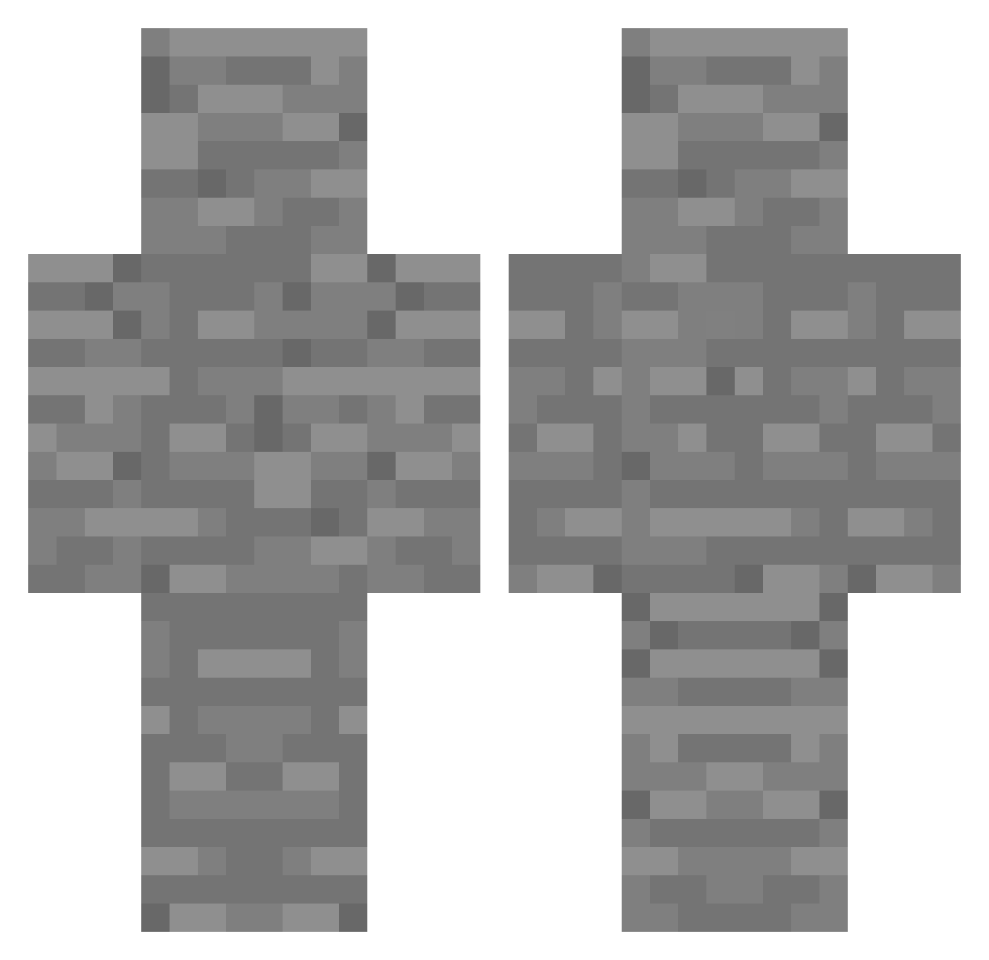 erythritol Minecraft skin, front and back view