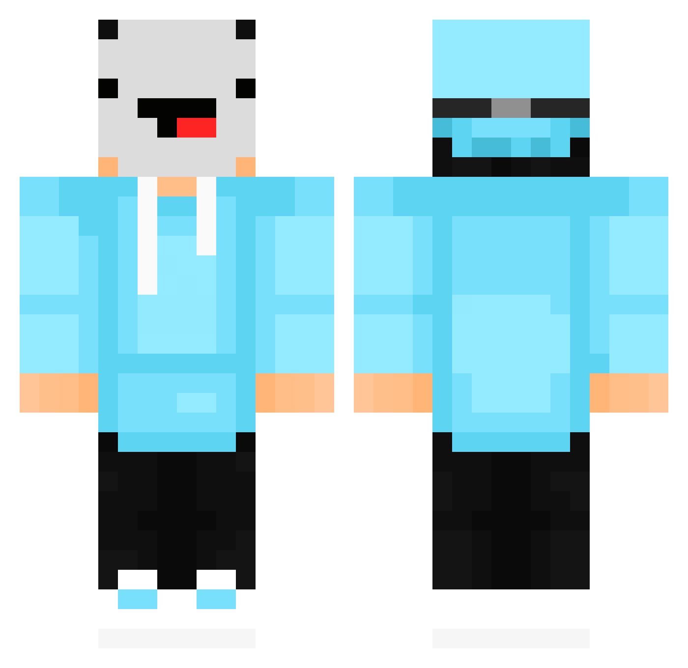 Liam1101 Minecraft skin, front and back view