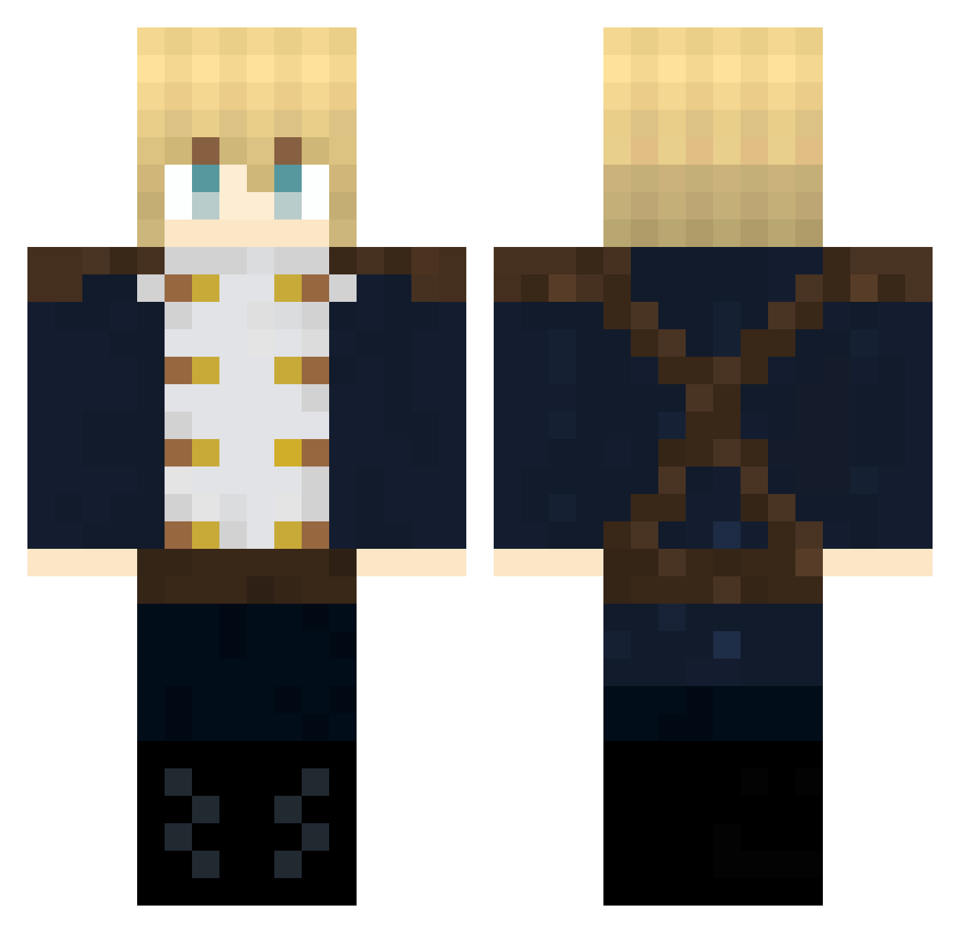 jsphu Minecraft skin, front and back view
