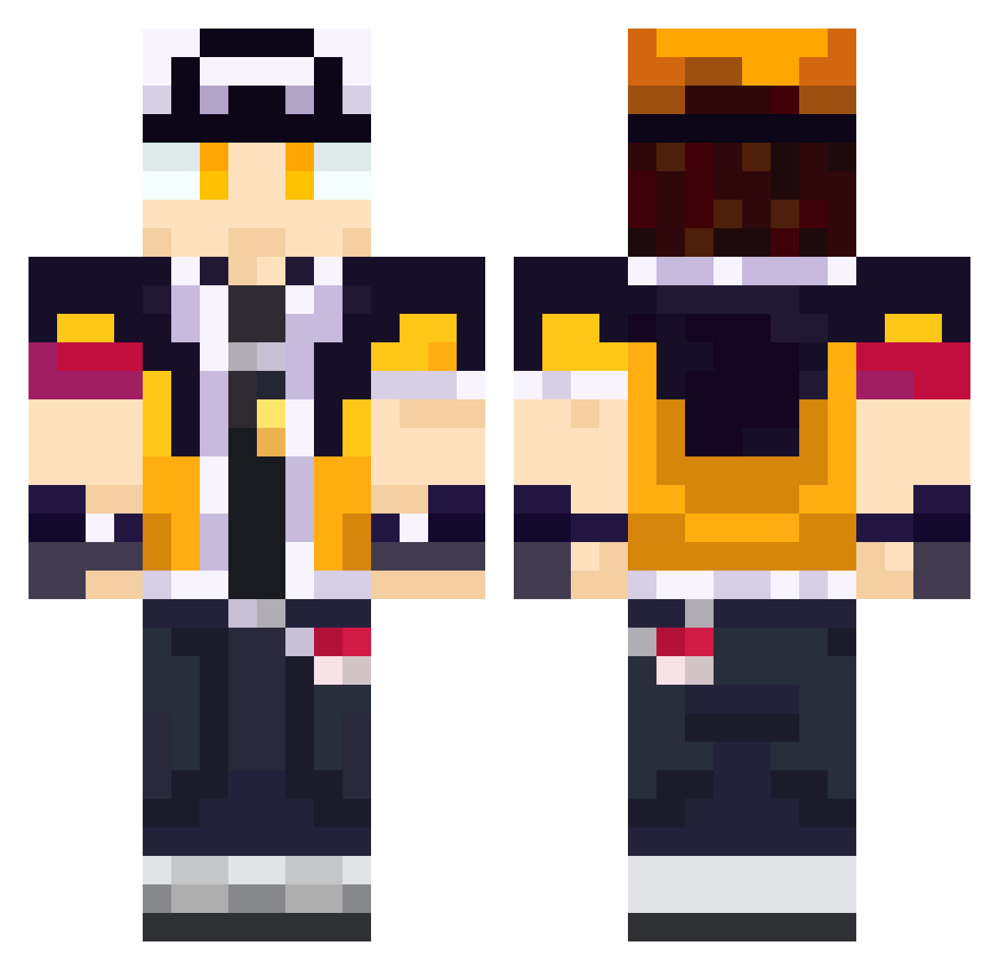 LevonJames22 Minecraft skin, front and back view