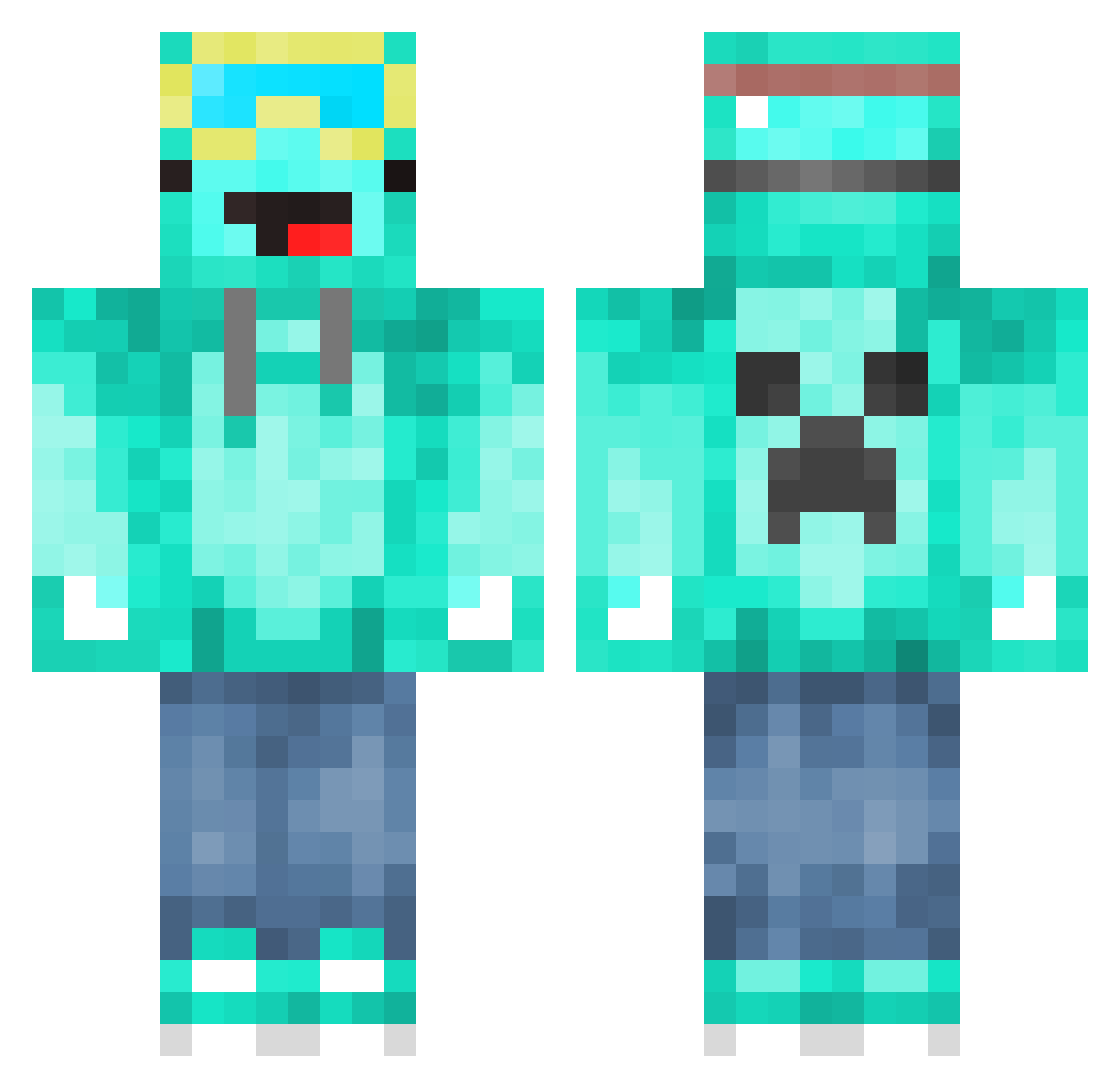 whut360headshot Minecraft skin, front and back view