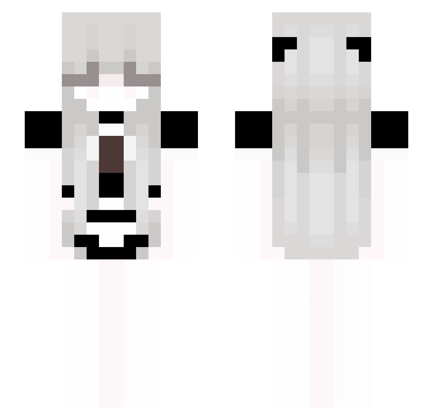 aaveris Minecraft skin, front and back view