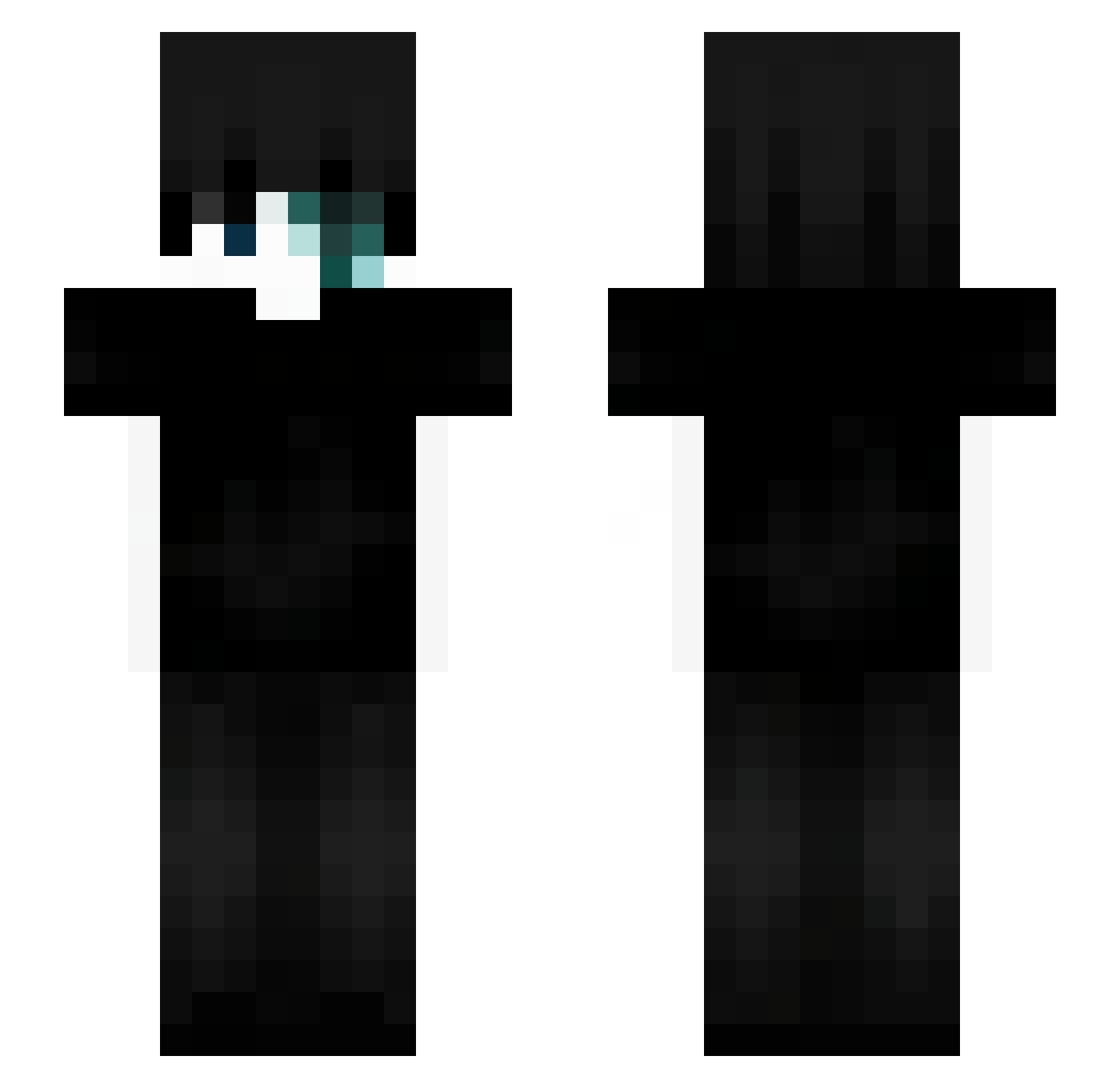 xeuzz Minecraft skin, front and back view