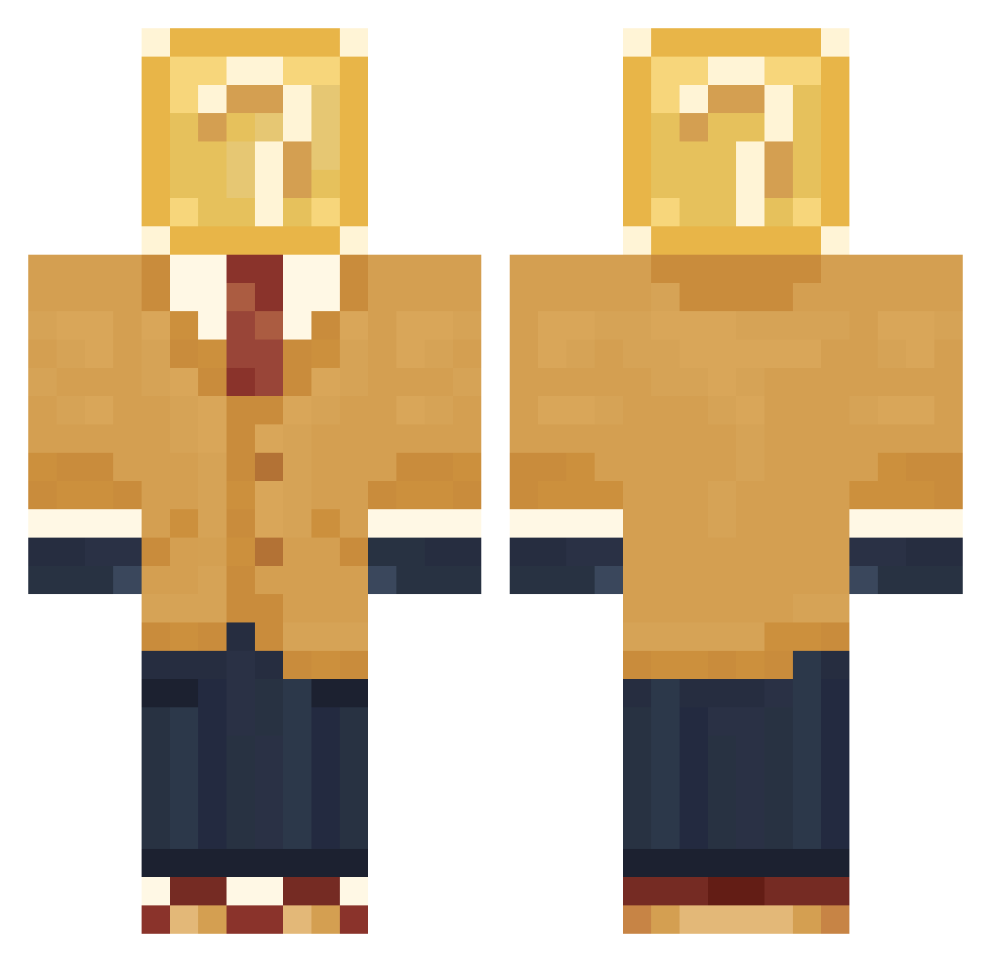 fireboy3768 Minecraft skin, front and back view