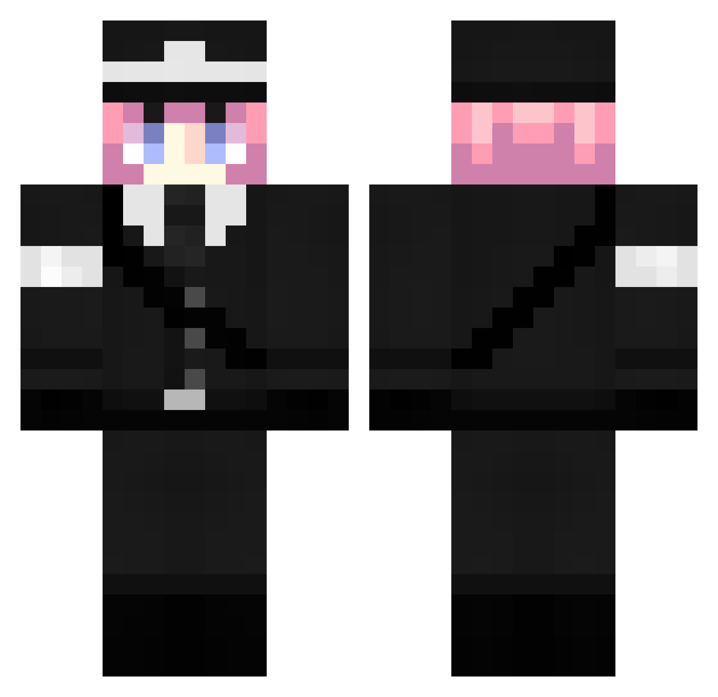 TRANQUILIDADE Minecraft skin, front and back view
