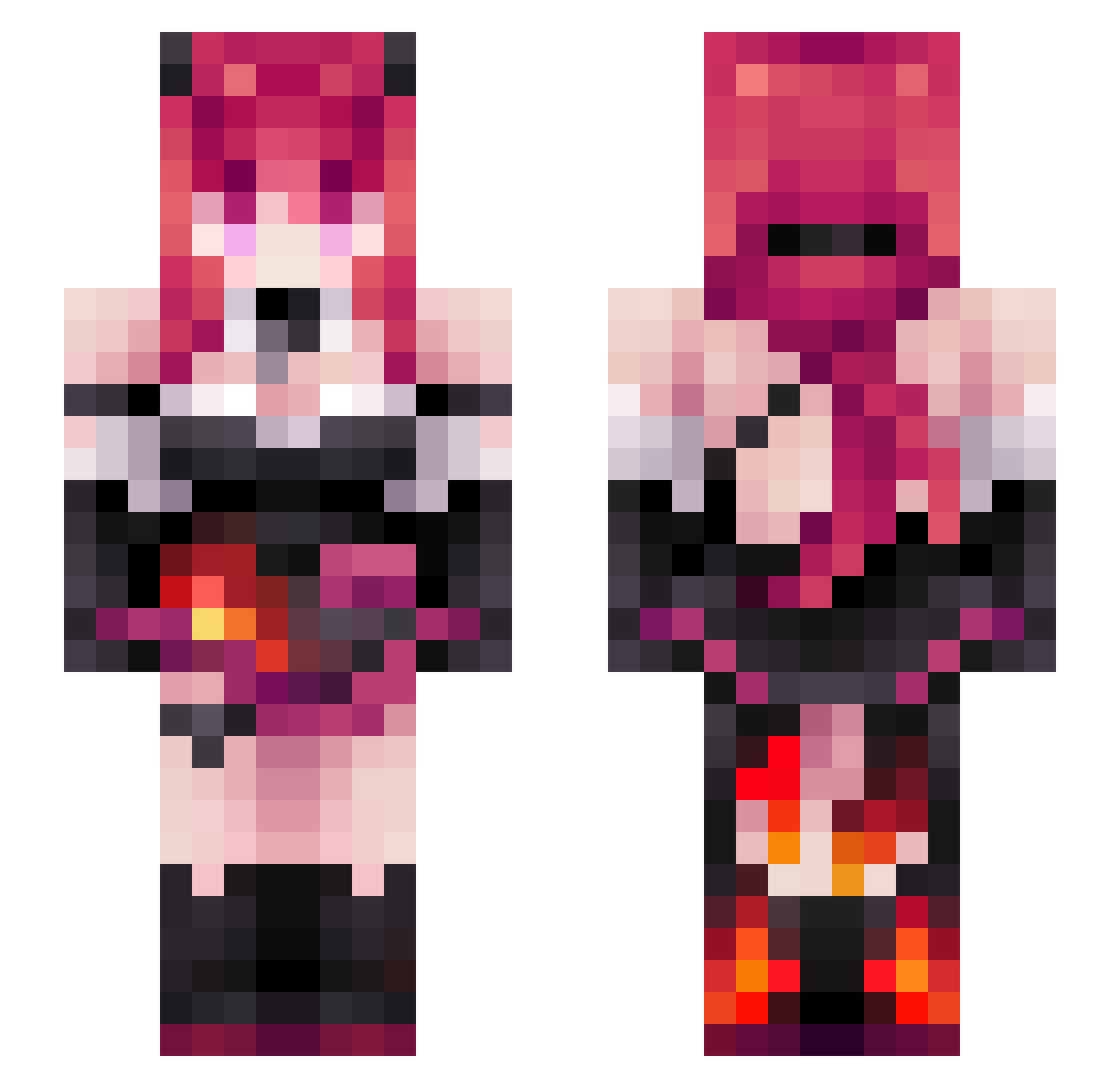 Baekhon Minecraft skin, front and back view
