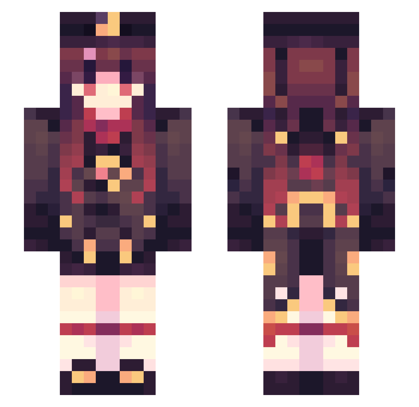 kng11 Minecraft skin, front and back view